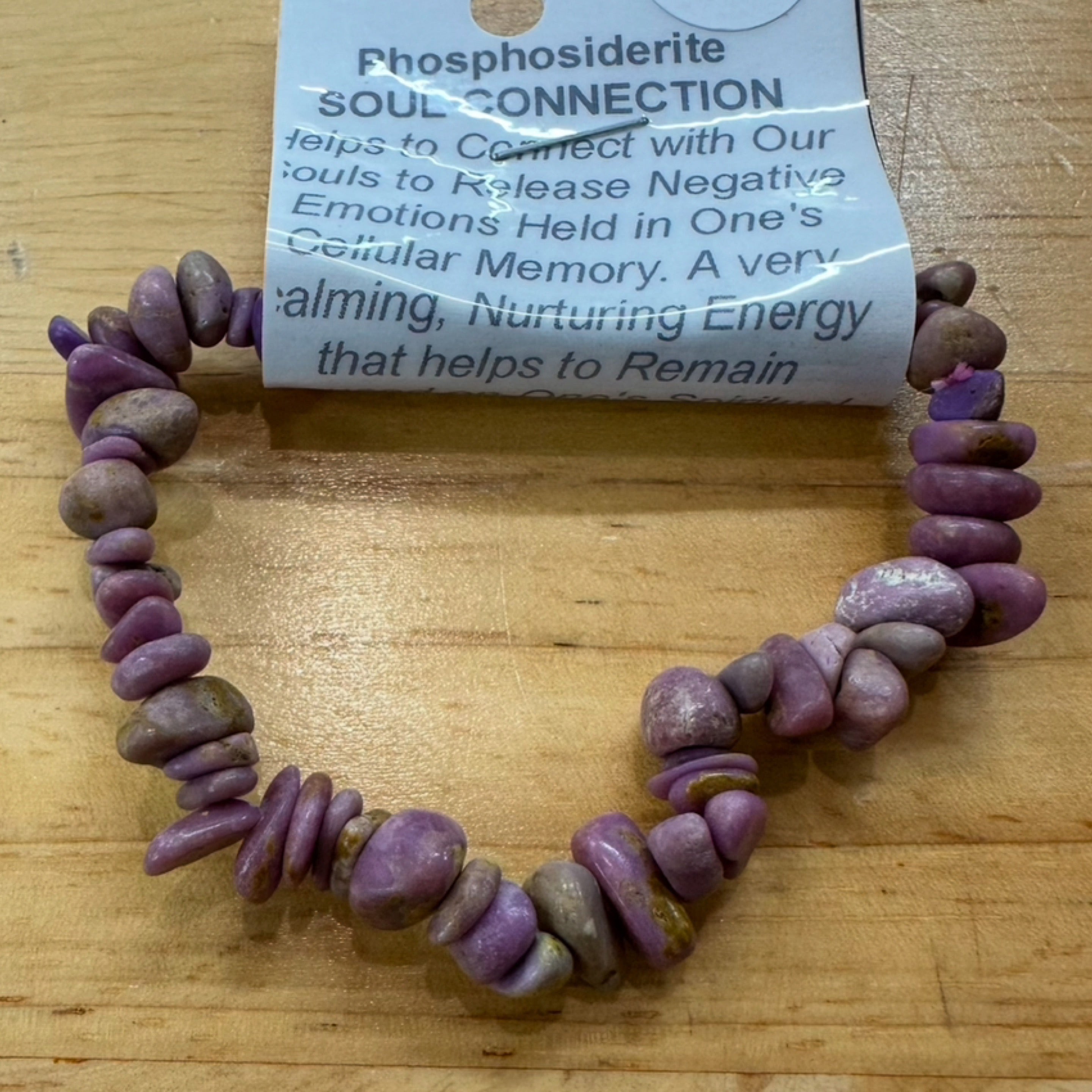 Phosphosiderite Chip Bracelet