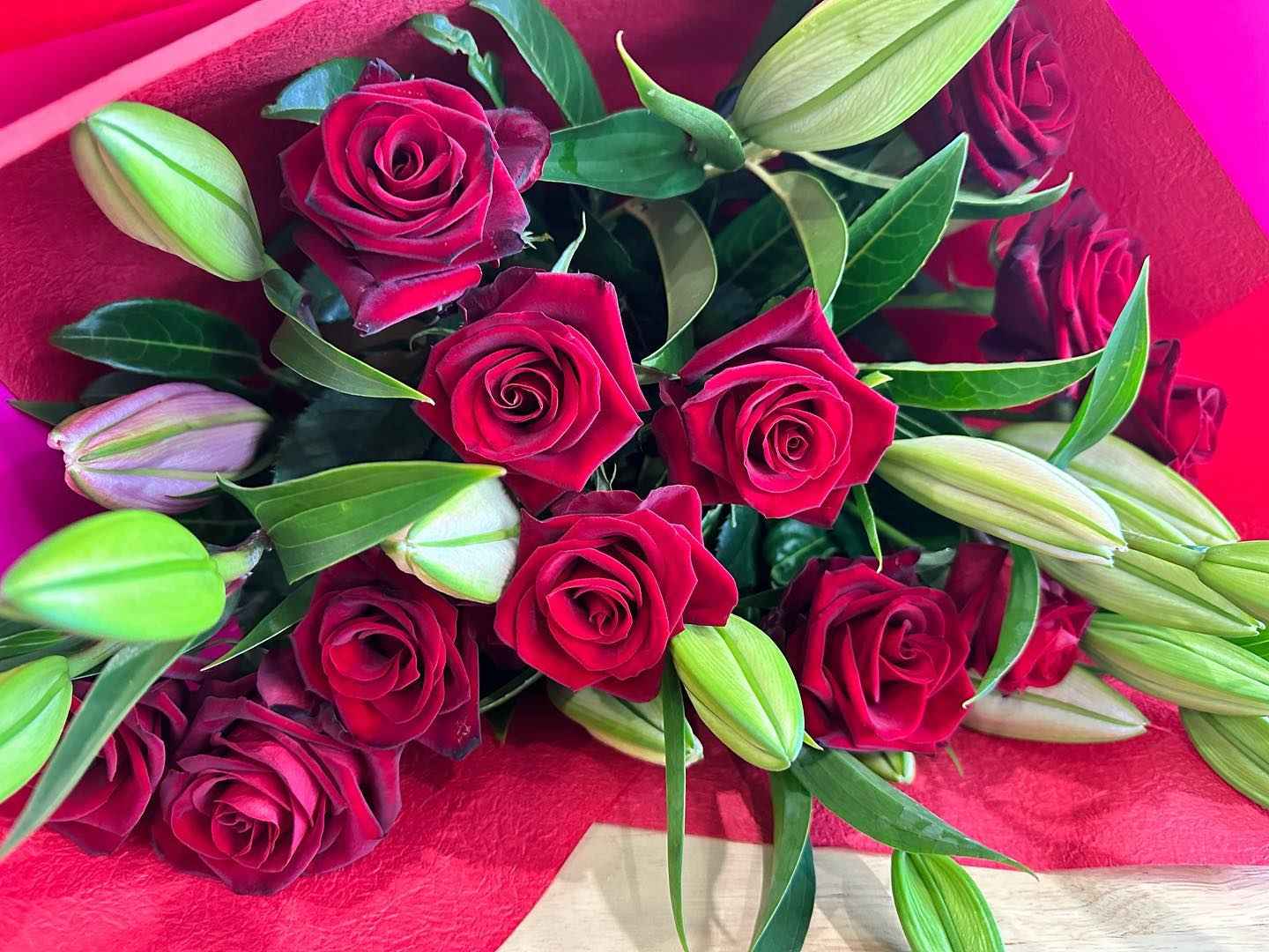 Lily & Red Rose Bouquet from My Florist Launceston