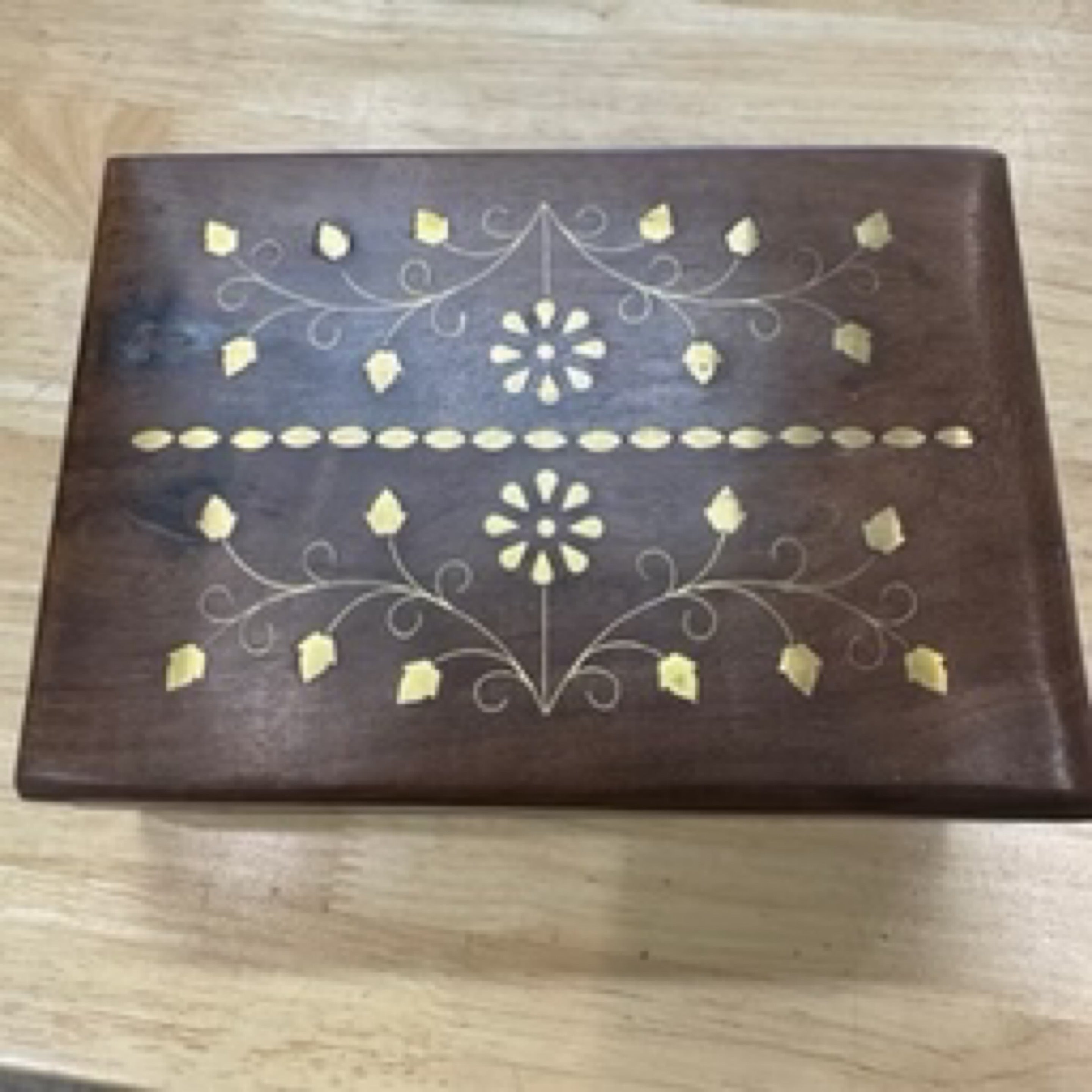 Jewellery Box – Wooden Inlay Flower