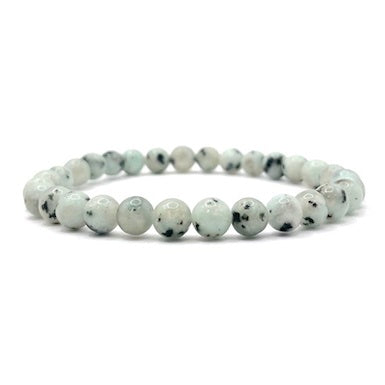 Kiwi Jasper Bead Bracelet 6mm