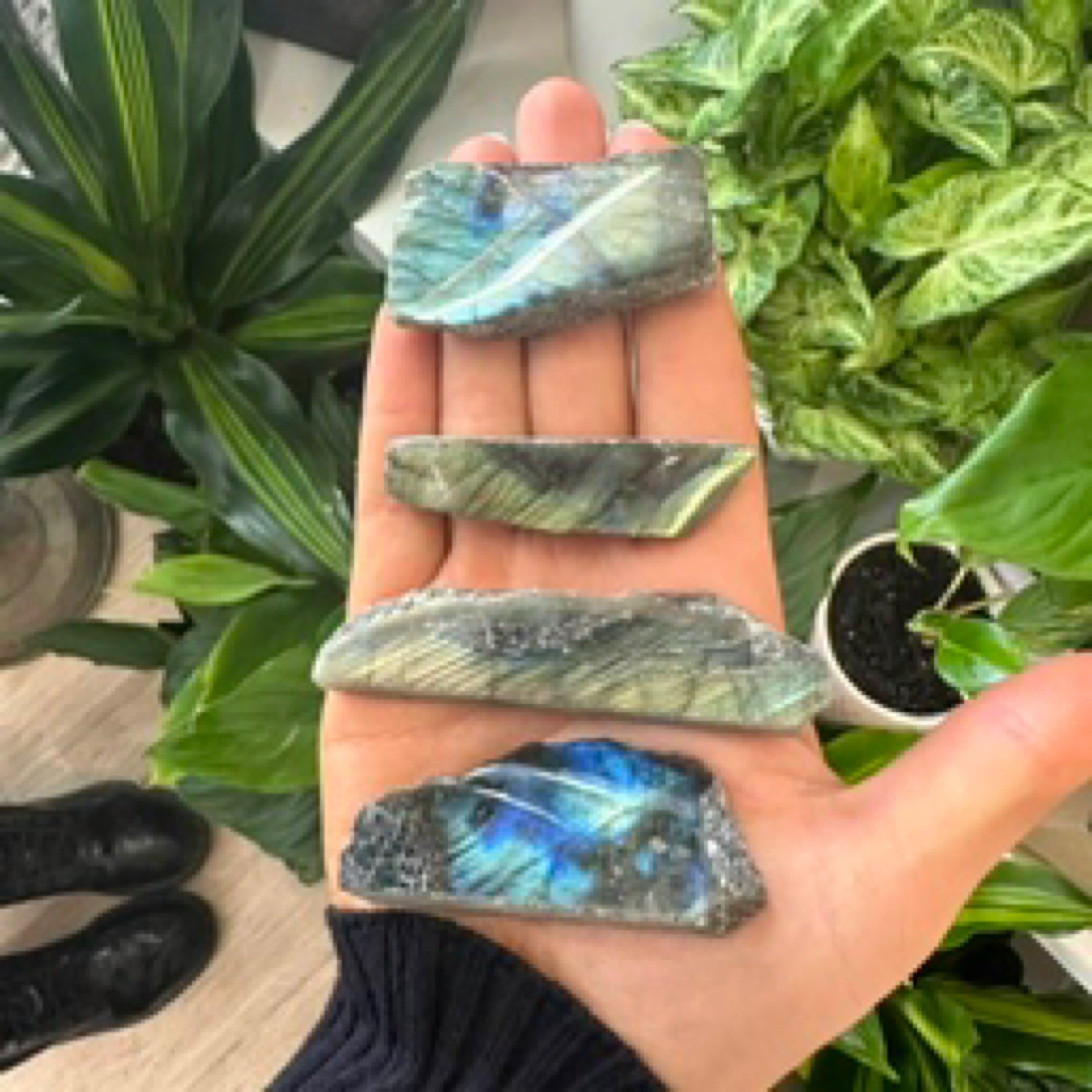 Labradorite Slice with Polished Face