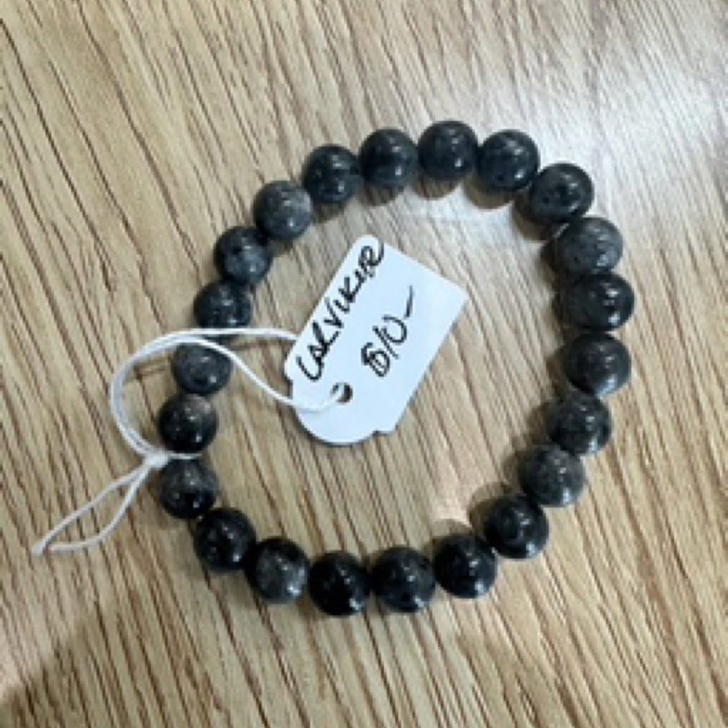 Larvikite Bead Bracelet 8mm