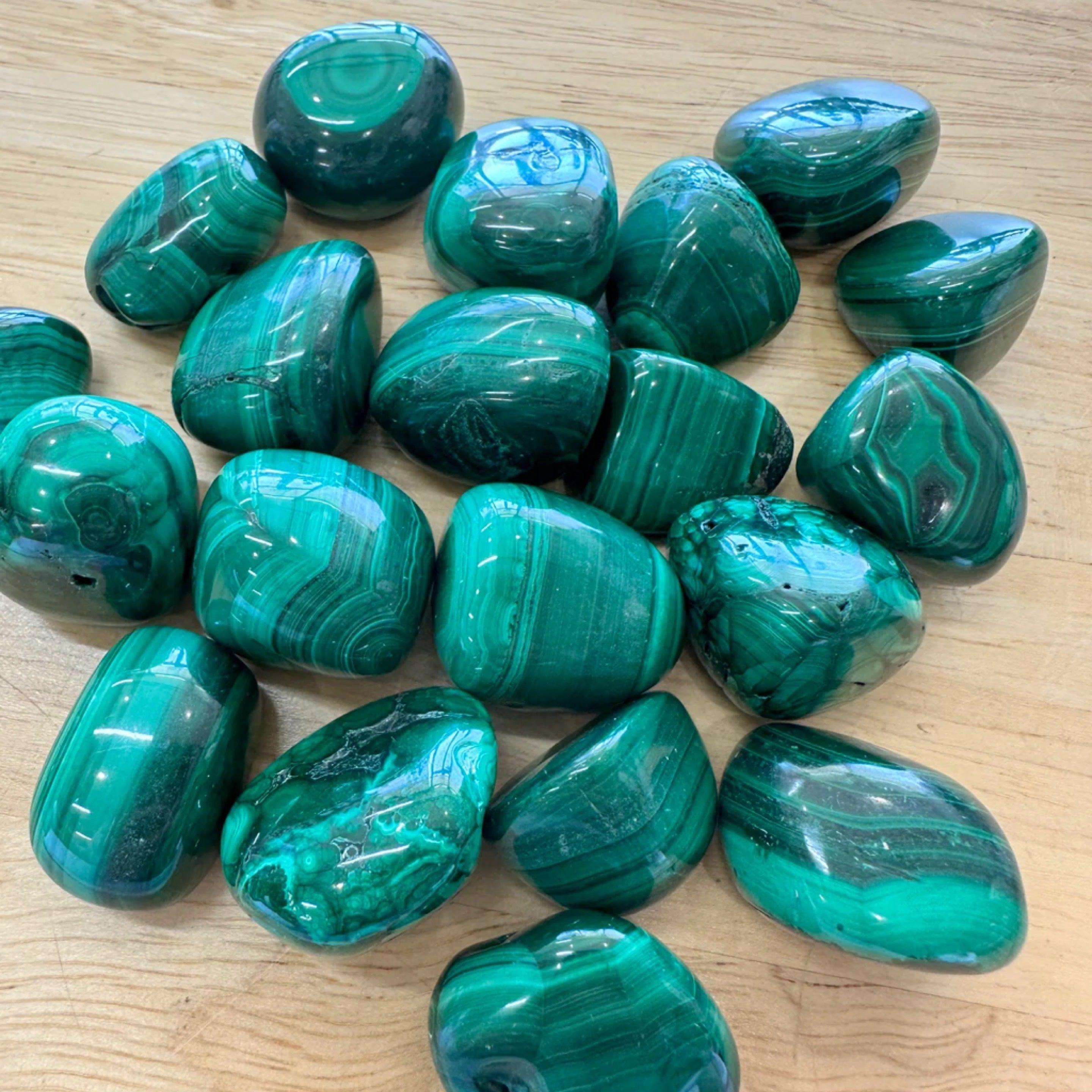 Malachite Tumble Stones