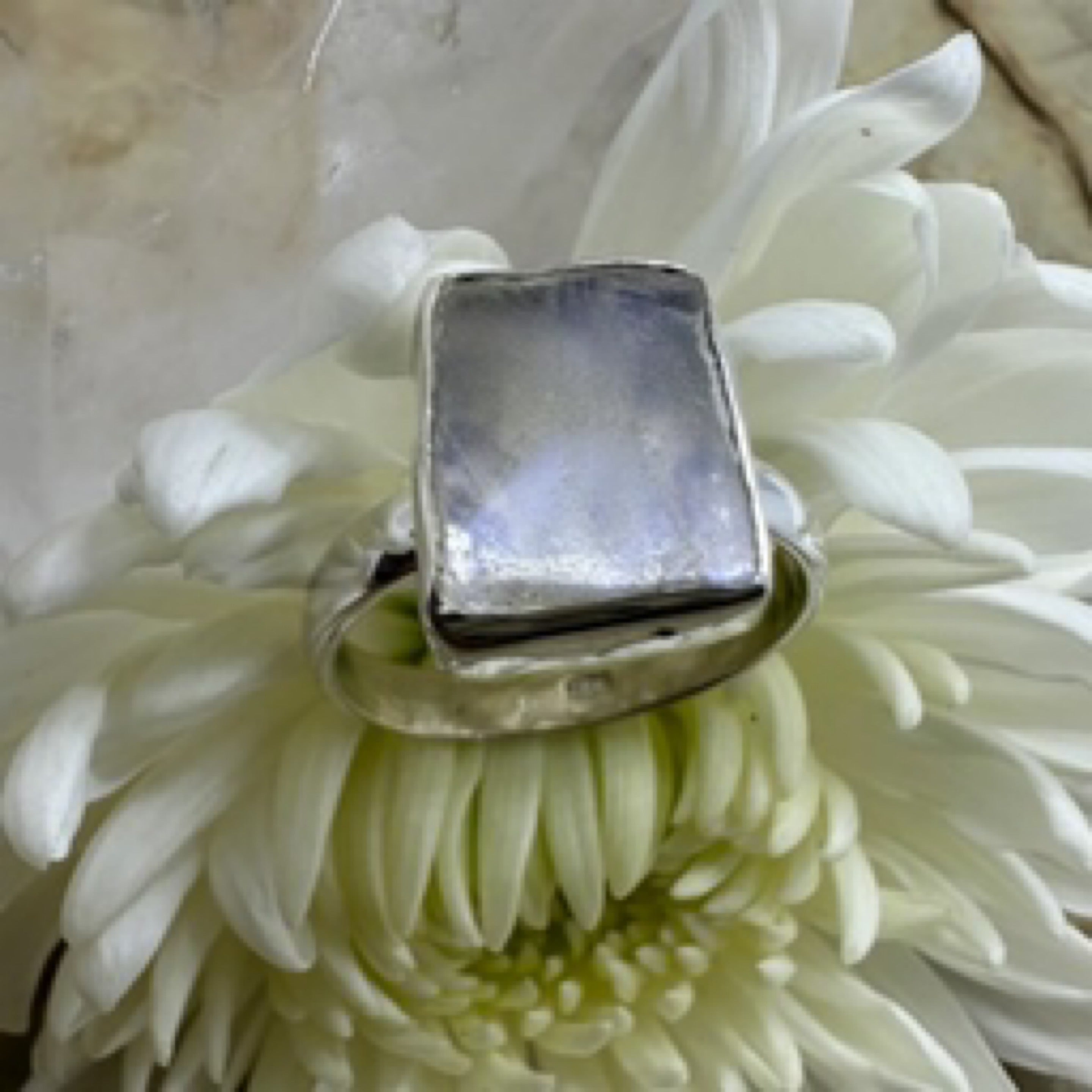 Moonstone Rough Sterling Silver Ring - Size 8 - Quality Gemstone Jewellery