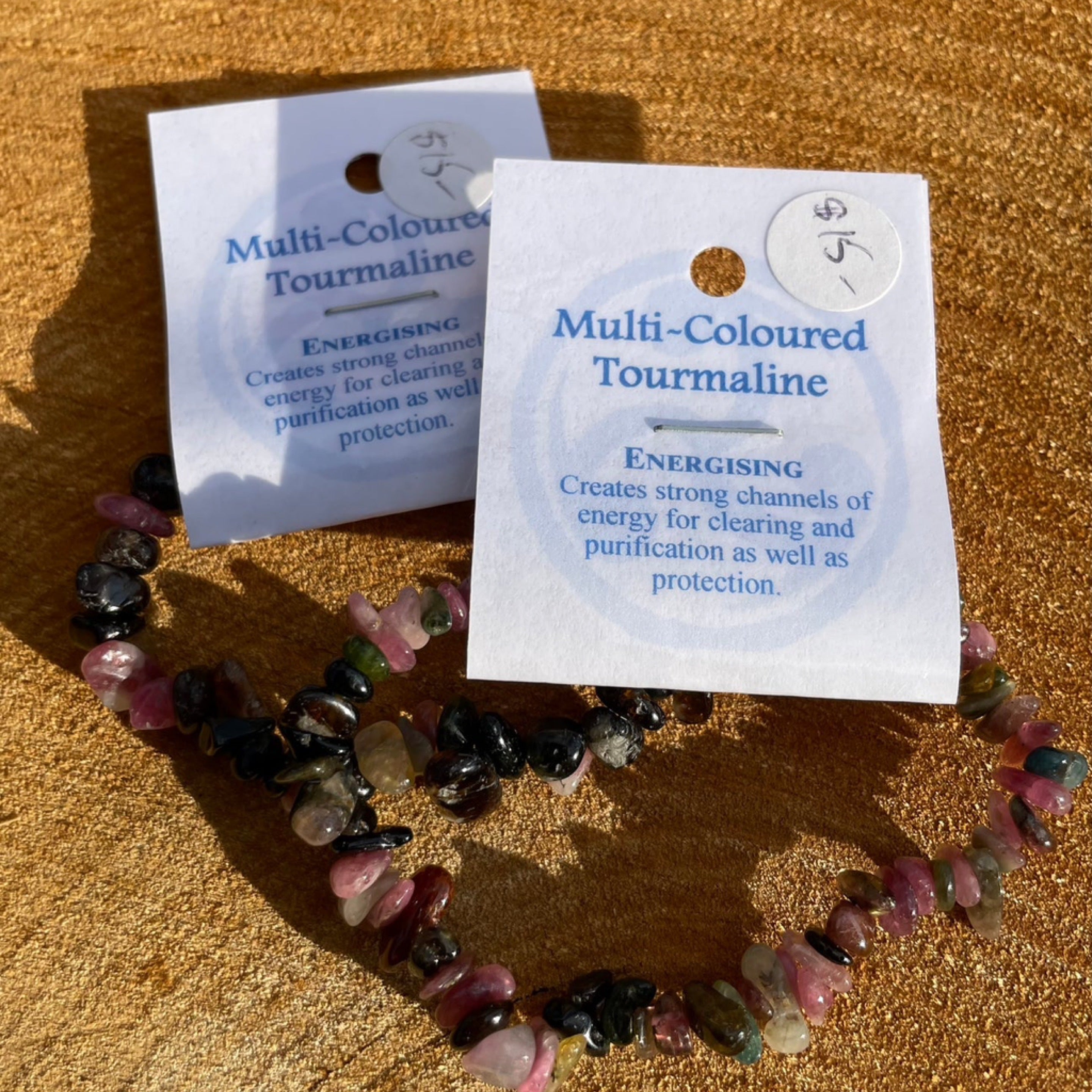 Mixed Tourmaline - ENERGISING - Crystal Chip Bracelet
