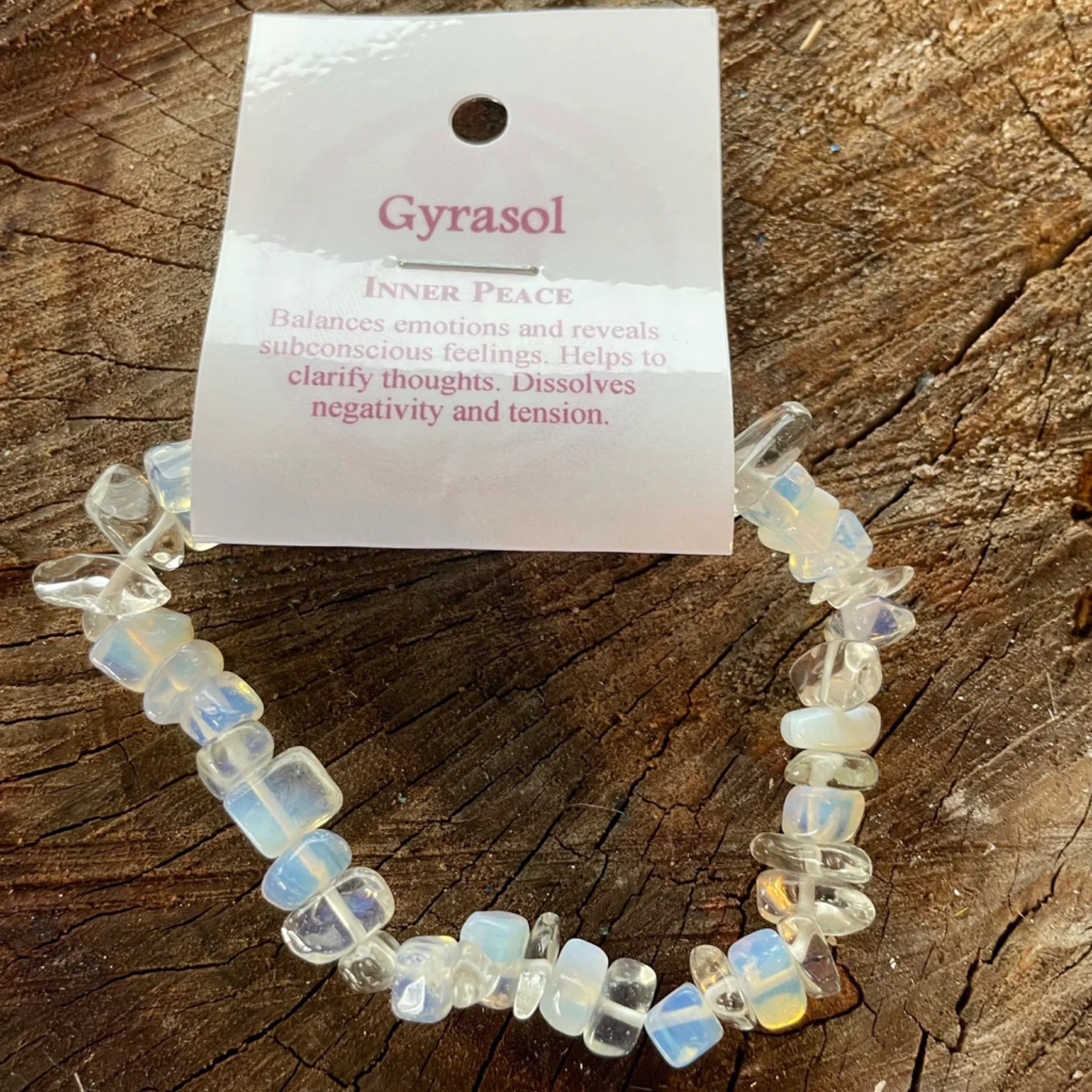 Opalite/Gyrasol - Inner Peace - Crystal Chip Bracelet