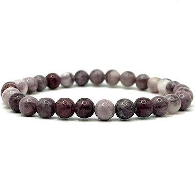 Plum Tourmaline Bead Bracelet 6mm