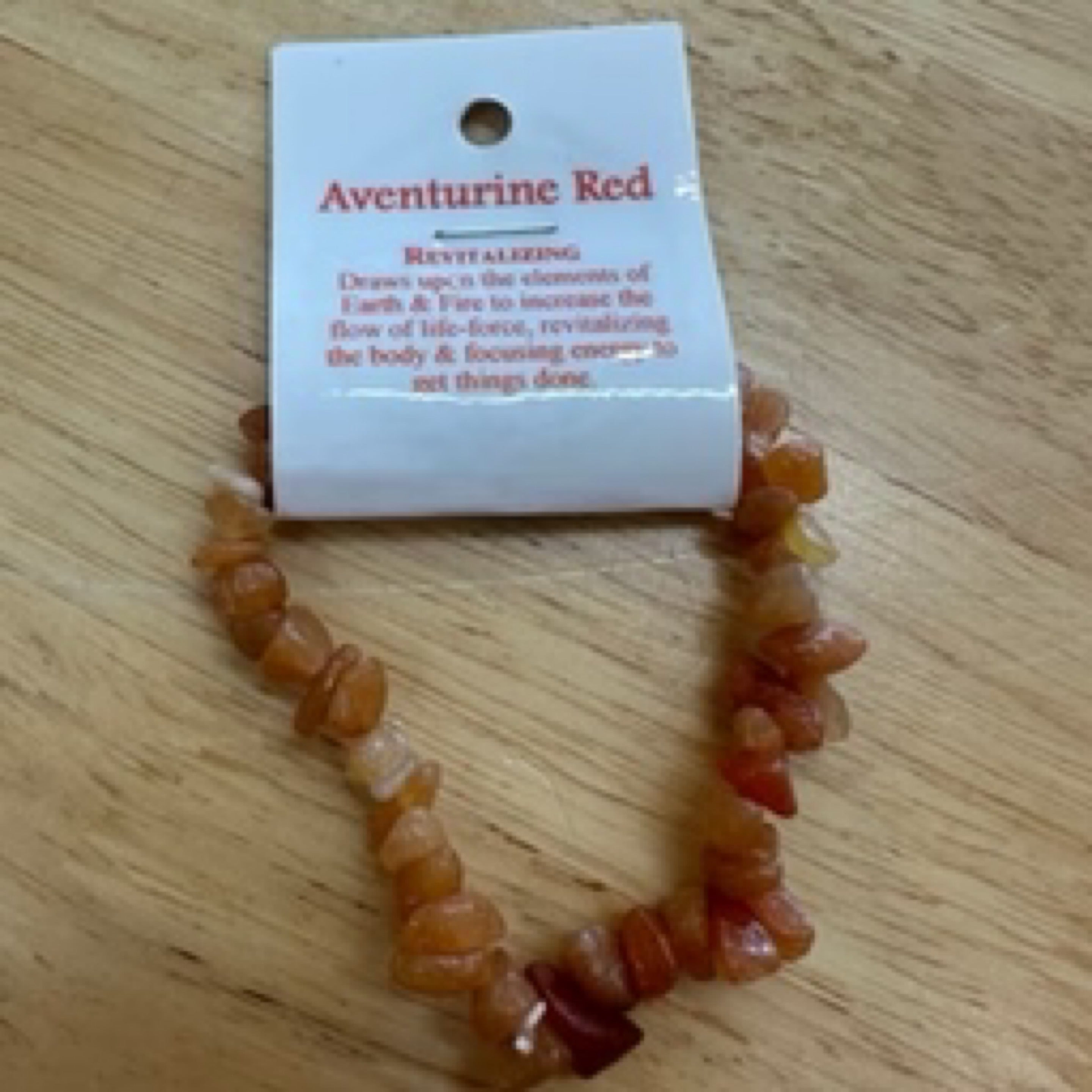 Red Aventurine - Revitalizing - Crystal Chip Bracelet