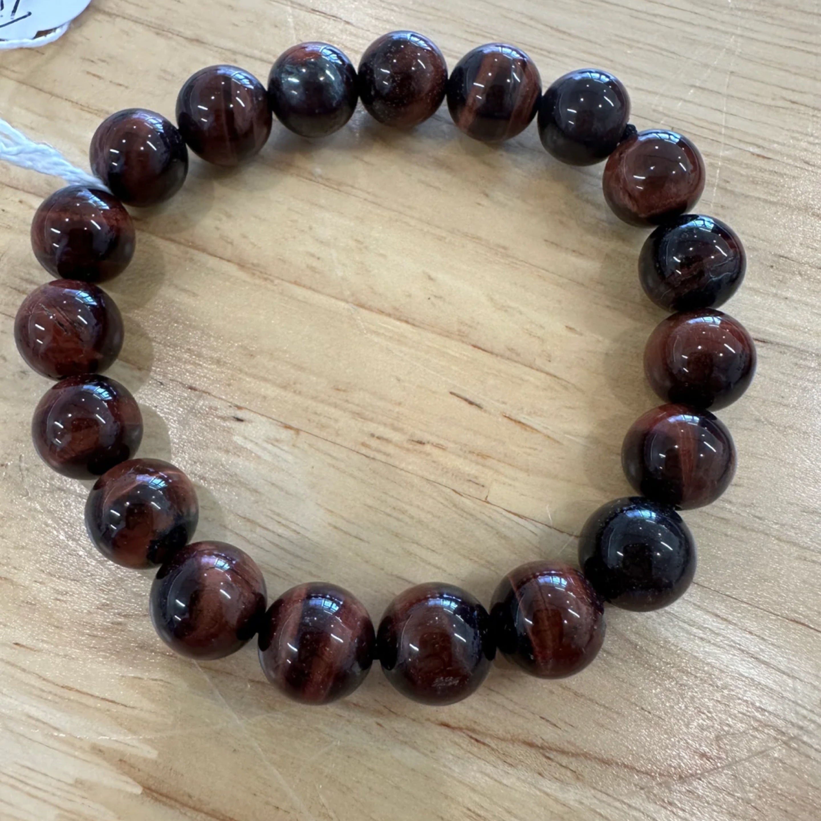 RED TIGER EYE Quality Gemstone Bead Bracelet - 10MM