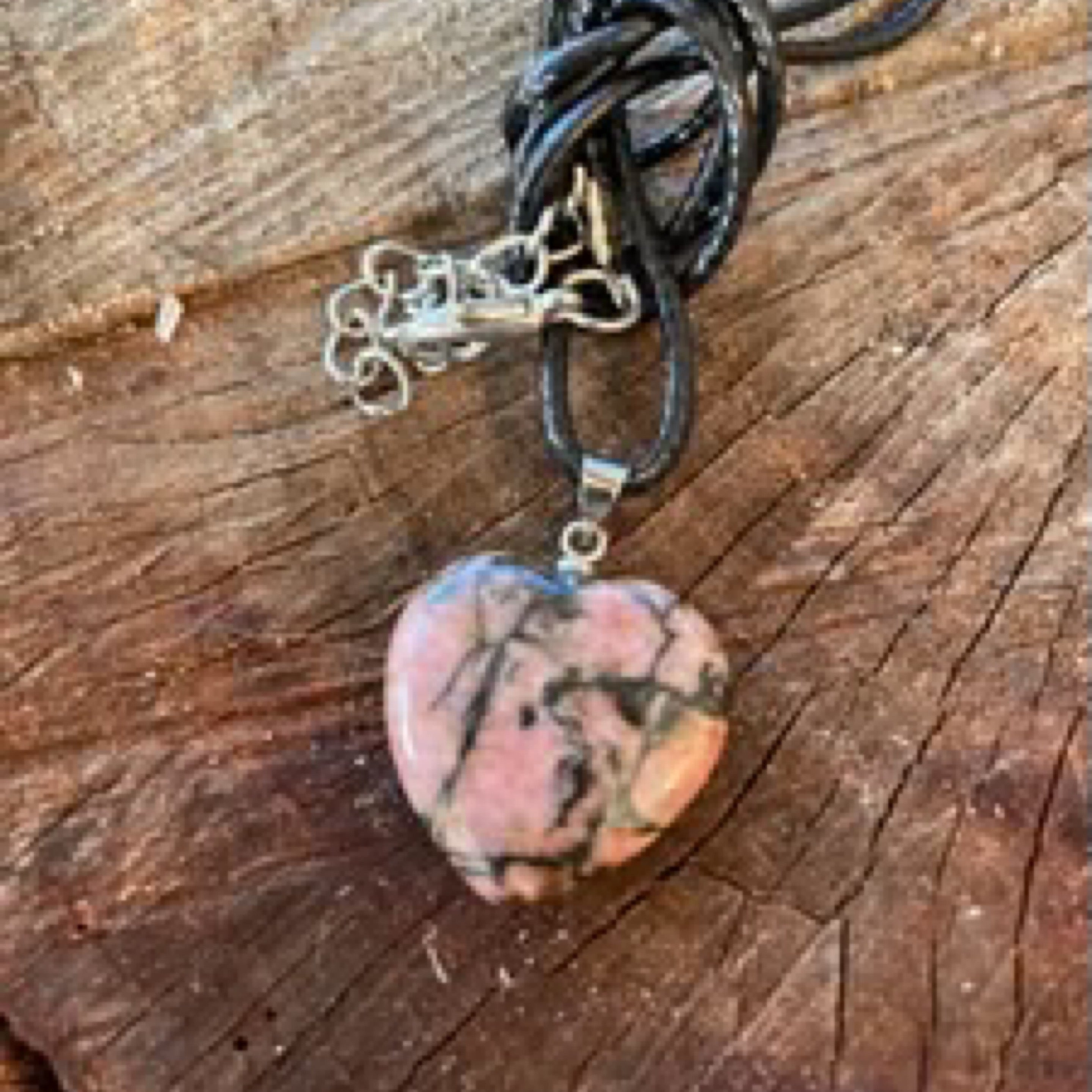 Rhodonite Gemstone Heart Pendant