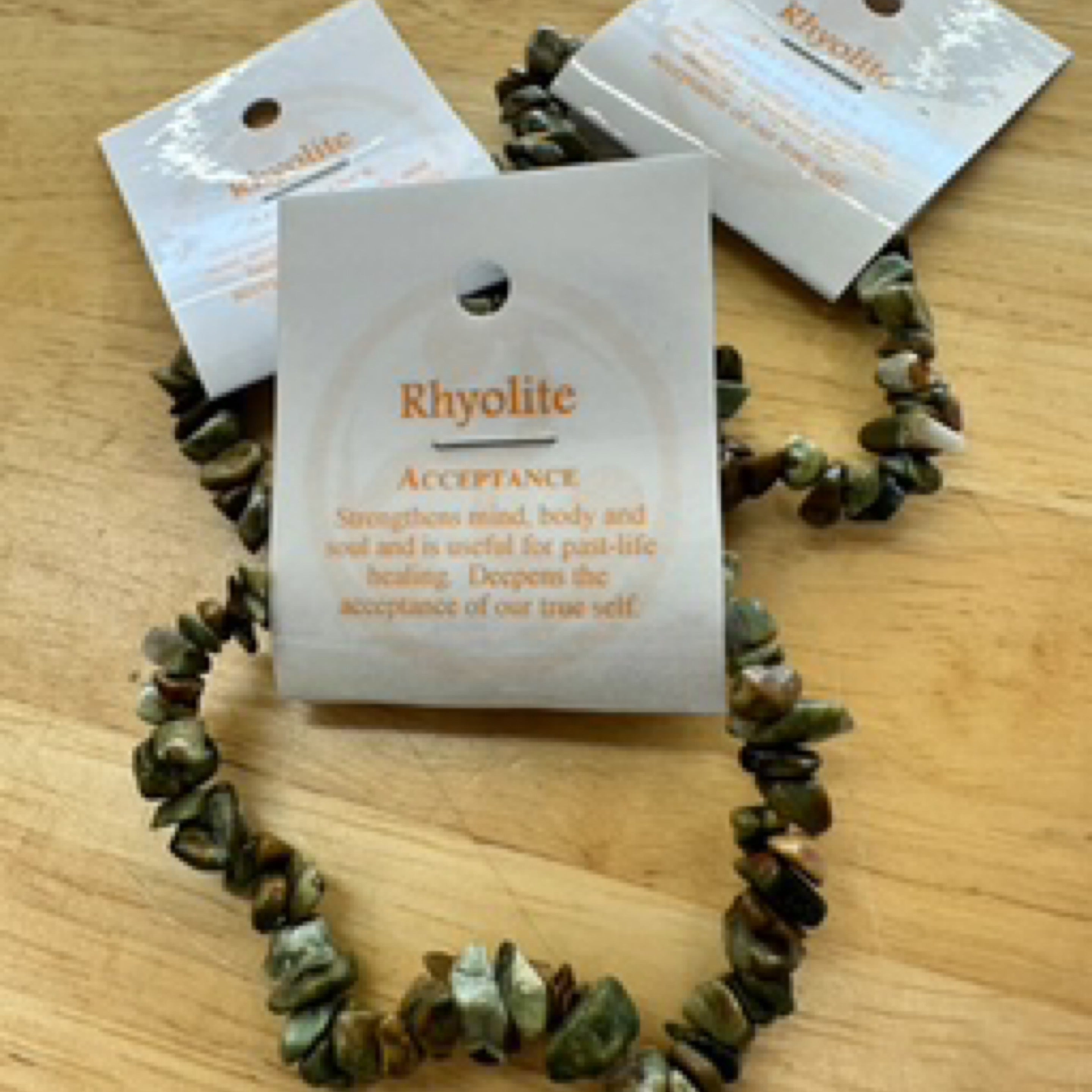 Rhyolite - ACCEPTANCE - Crystal Chip Bracelet