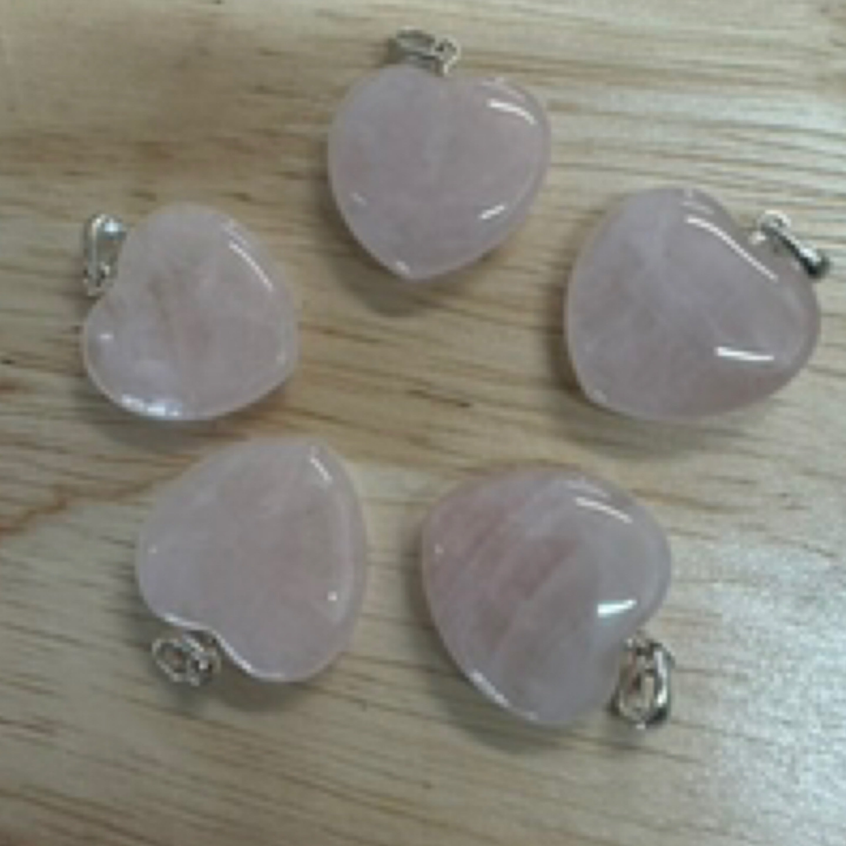 Rose Quartz Gemstone Heart Pendant