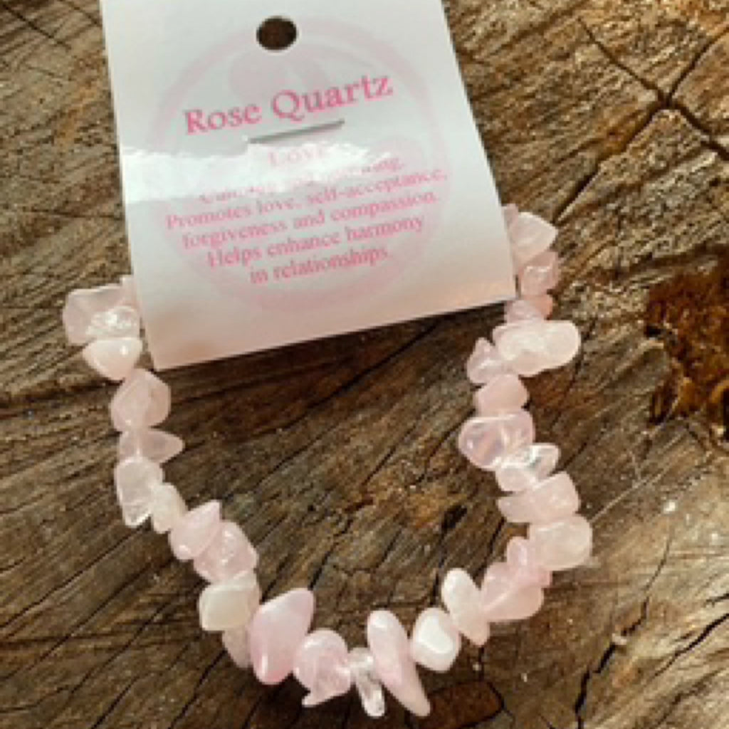 Rose Quartz - Love - Crystal Chip Bracelet
