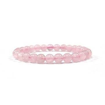 Rose Quartz Bead Bracelet 6mm