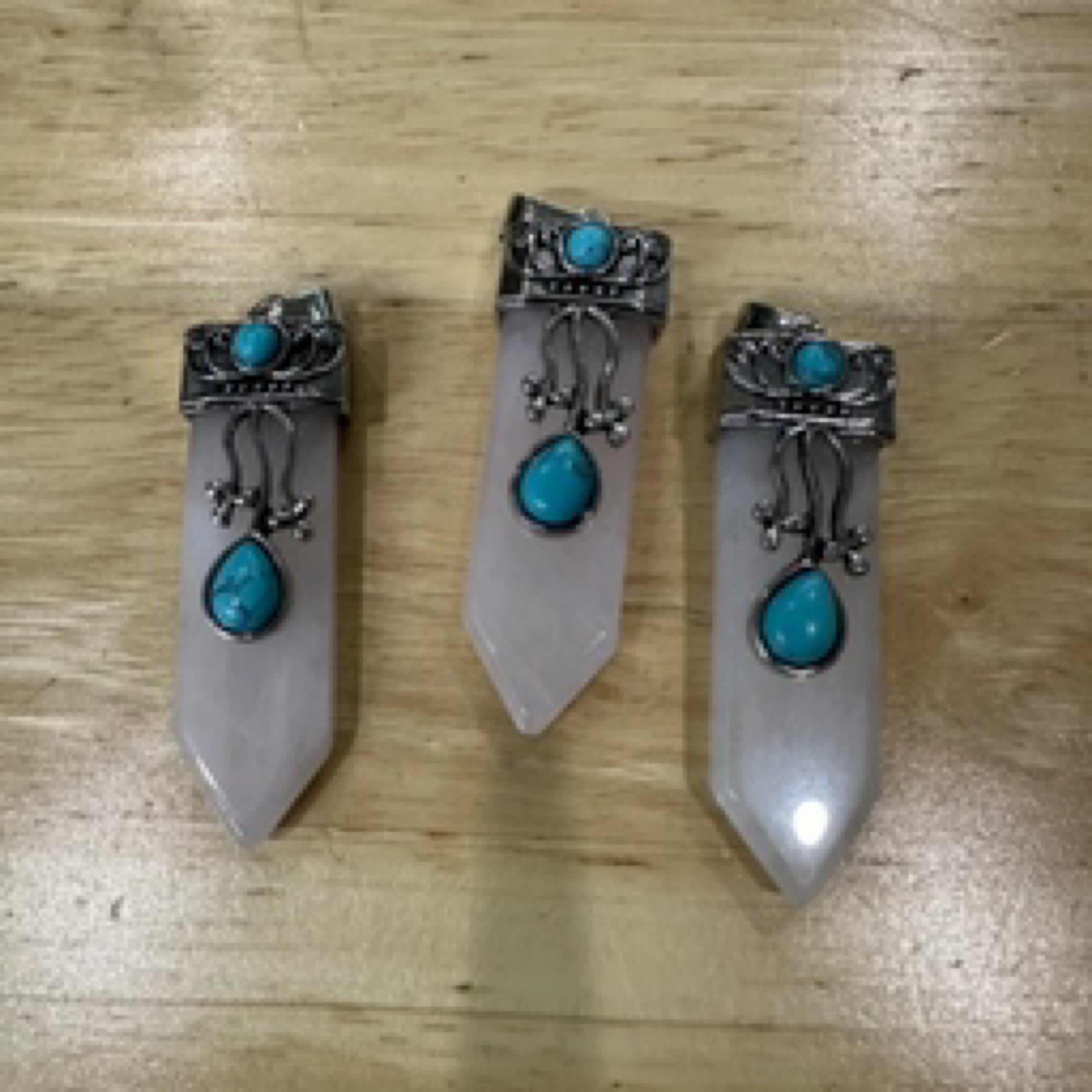 Rose Quartz Sword Pendant