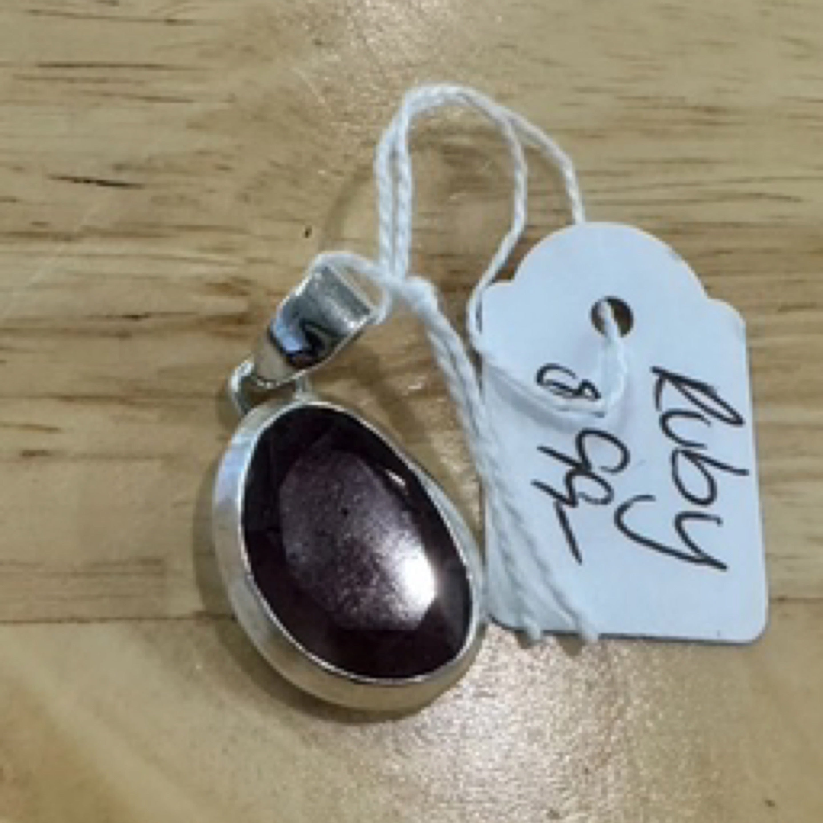 Ruby Sterling Silver Pendant