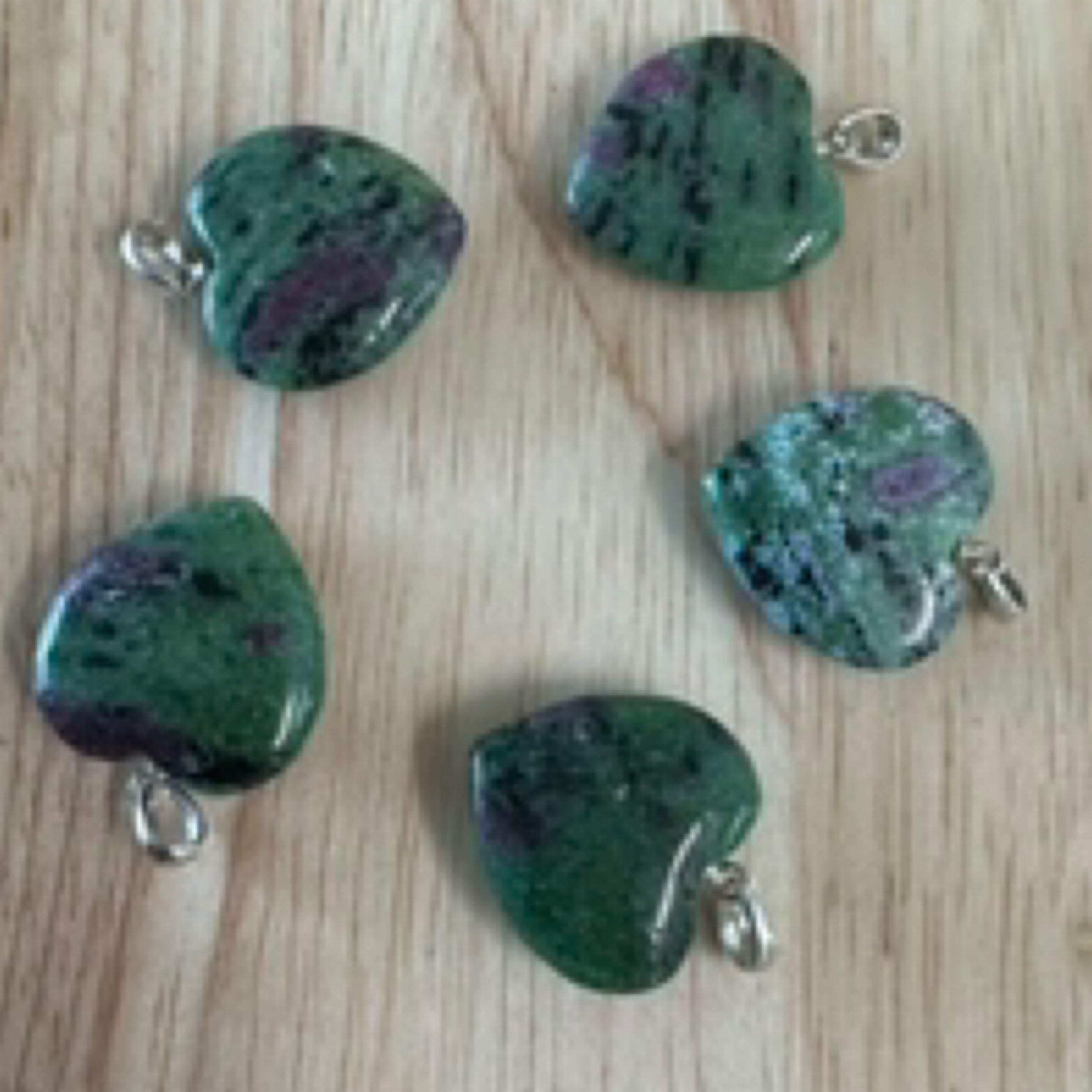 Rubycrosite Gemstone Heart Pendant