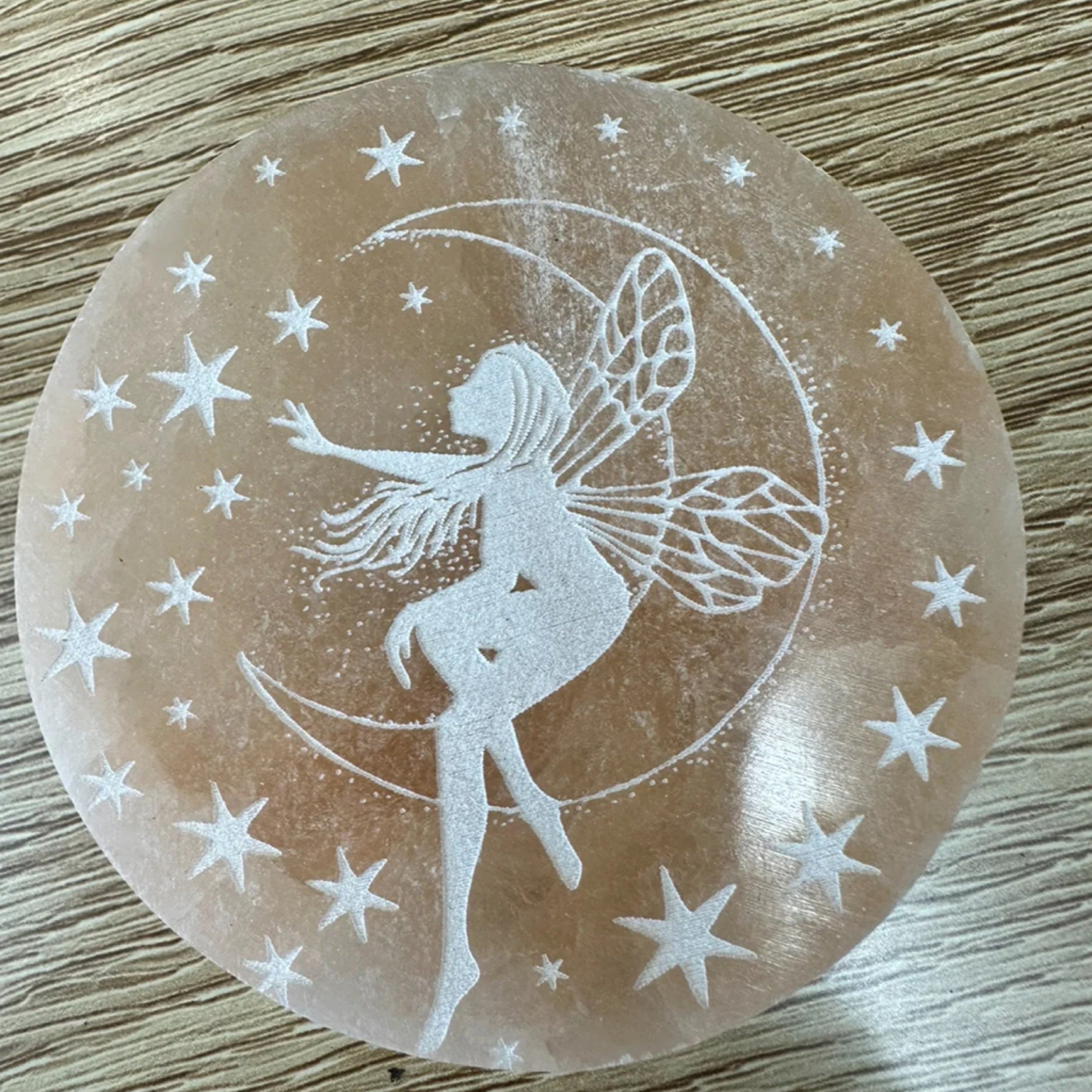 सेलेनाइट | साटन स्पार फेयरी चार्जिंग क्लींजिंग प्लेट 7 सेमी