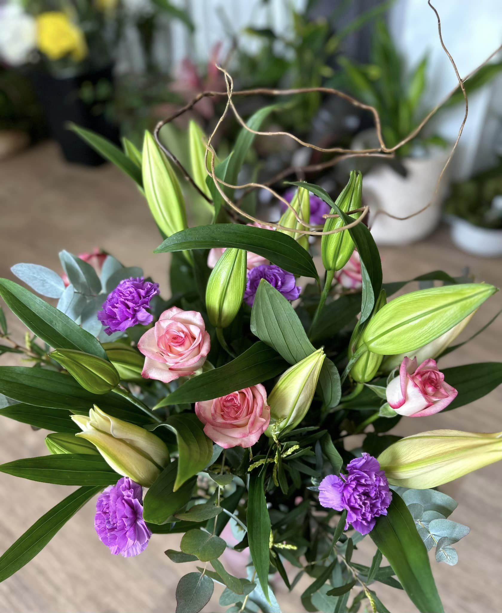 Elegant Vase with Seasonal Blooms from