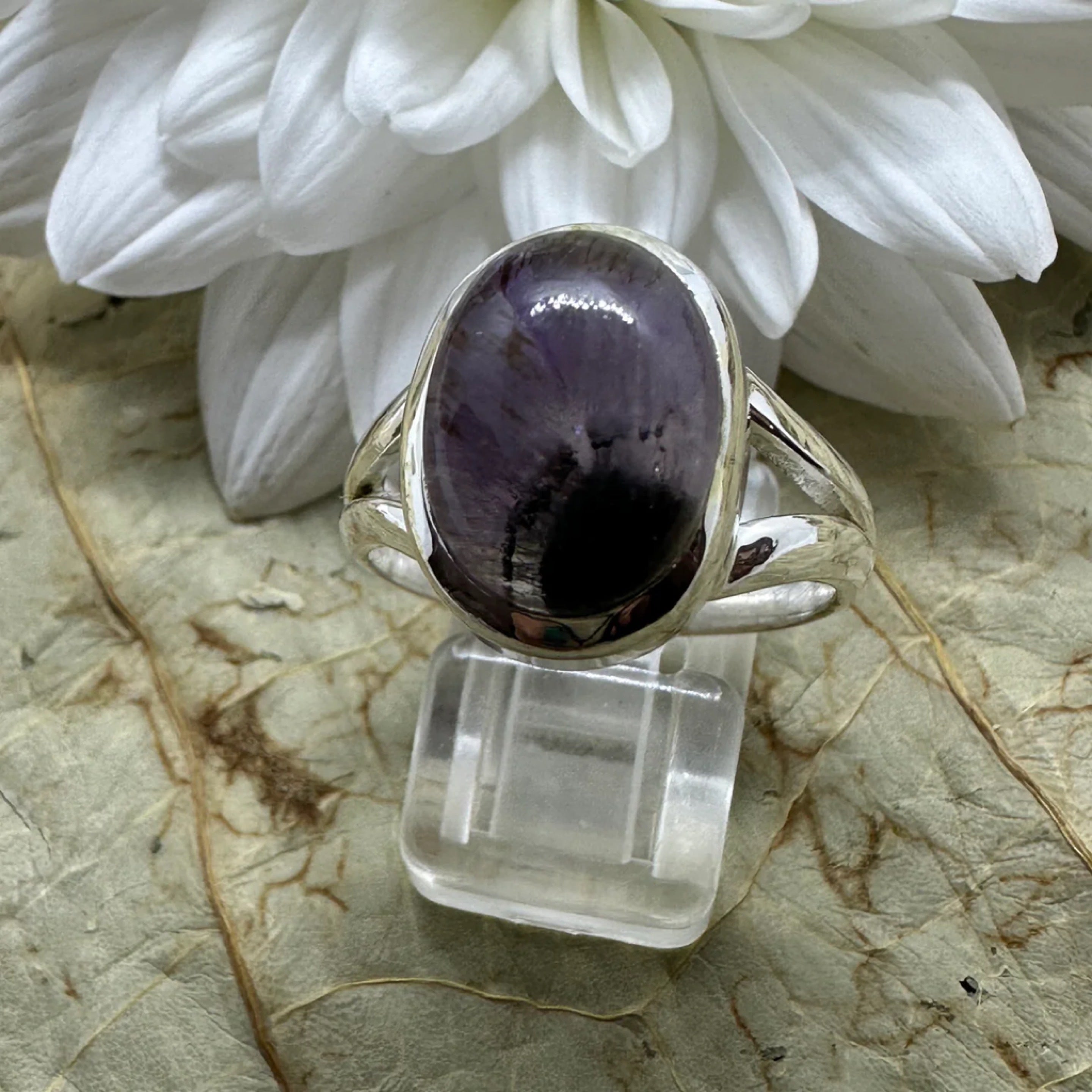 Super Seven 925 Sterling Silver Ring - Size 9 - Quality Gemstone Jewellery