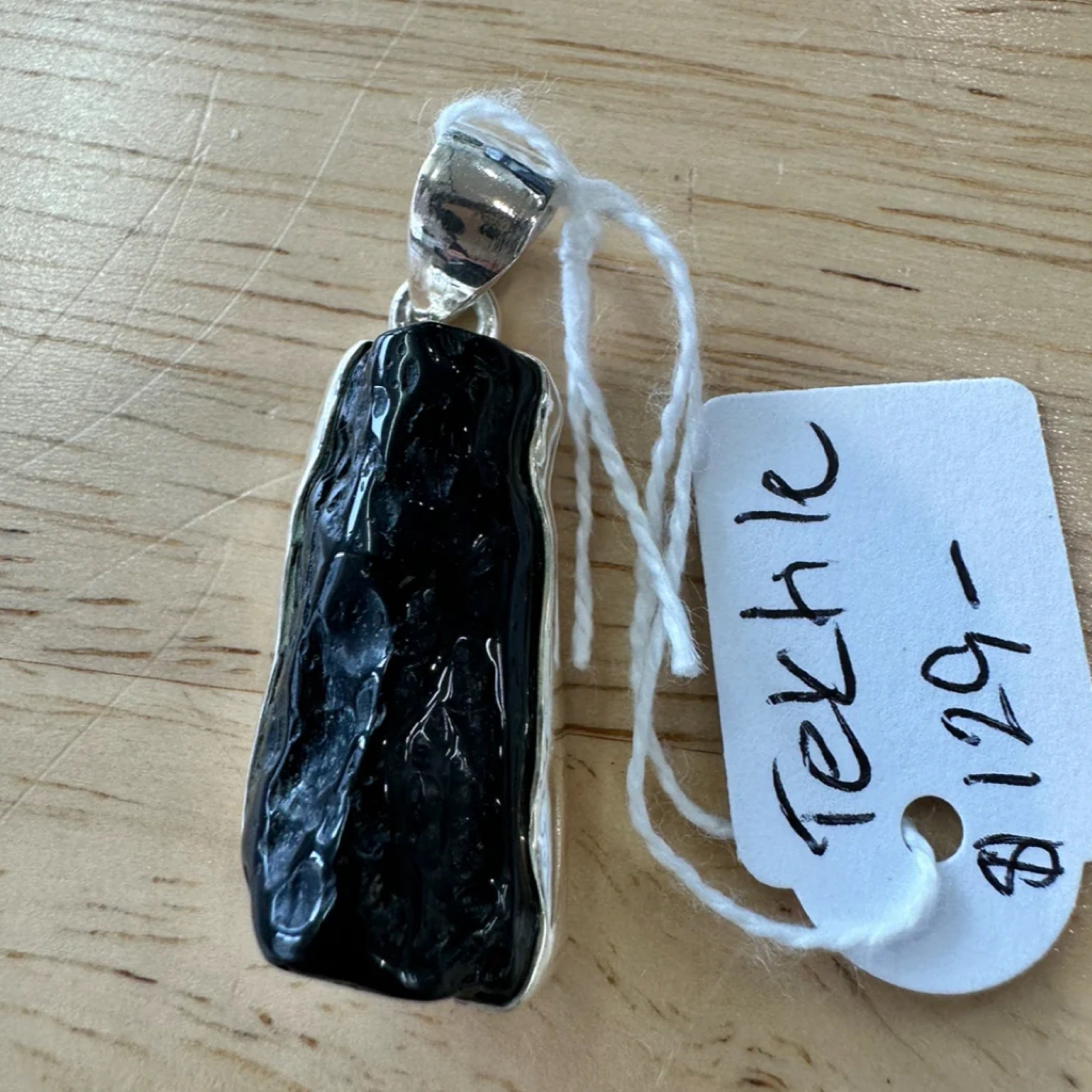Tektite Sterling Silver Pendant