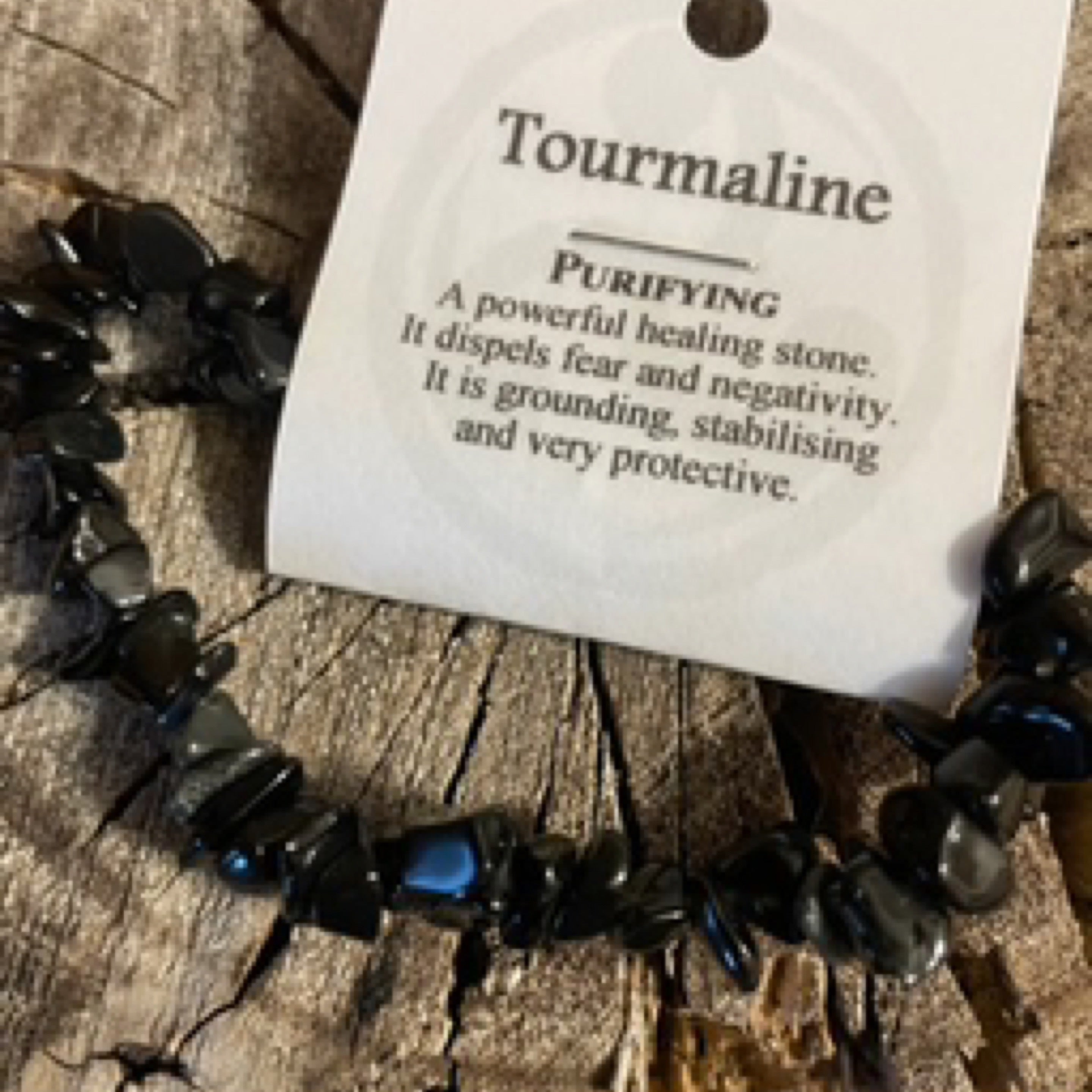 BlackTourmaline - Stability - Crystal Chip Bracelet