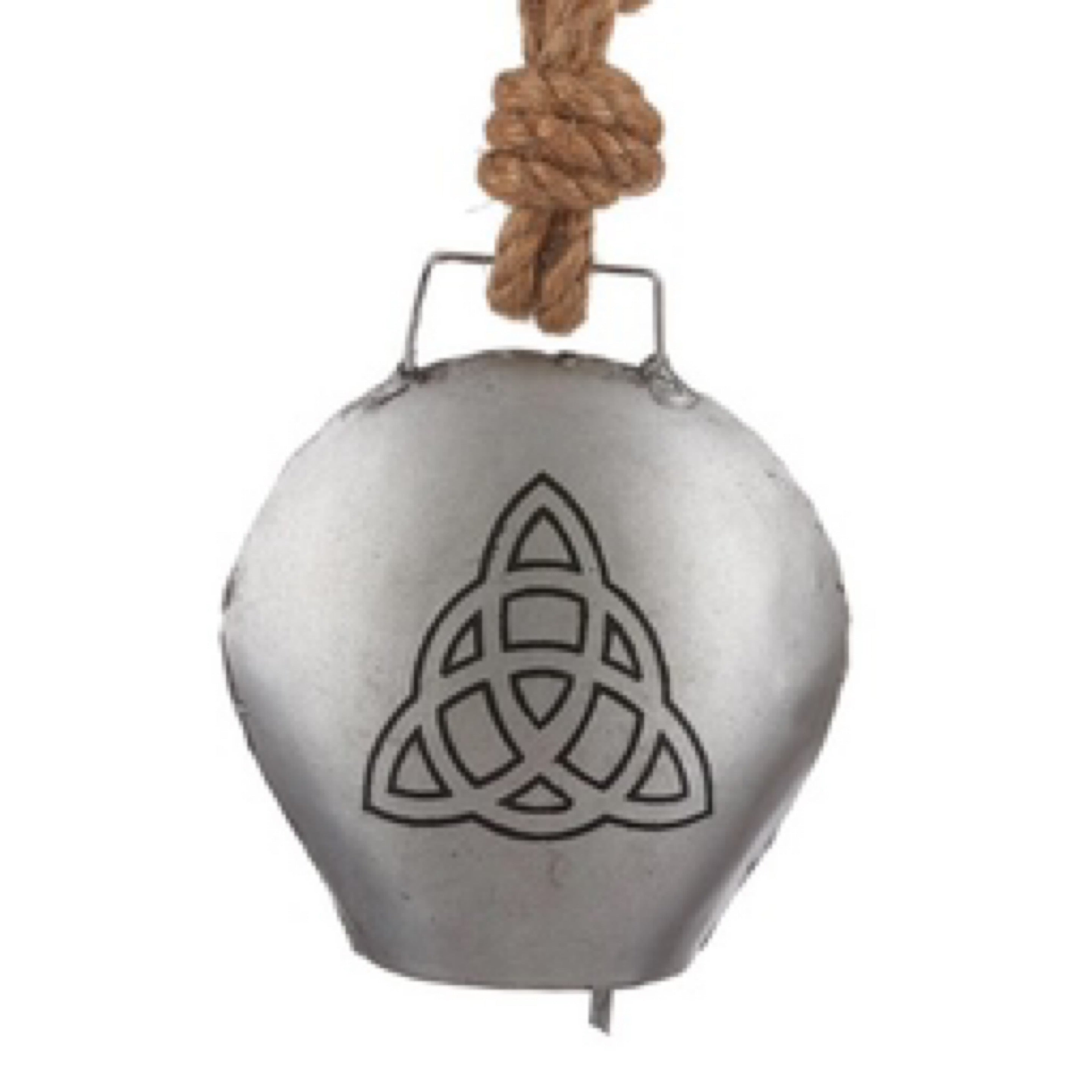 Triquetra etched temple bell