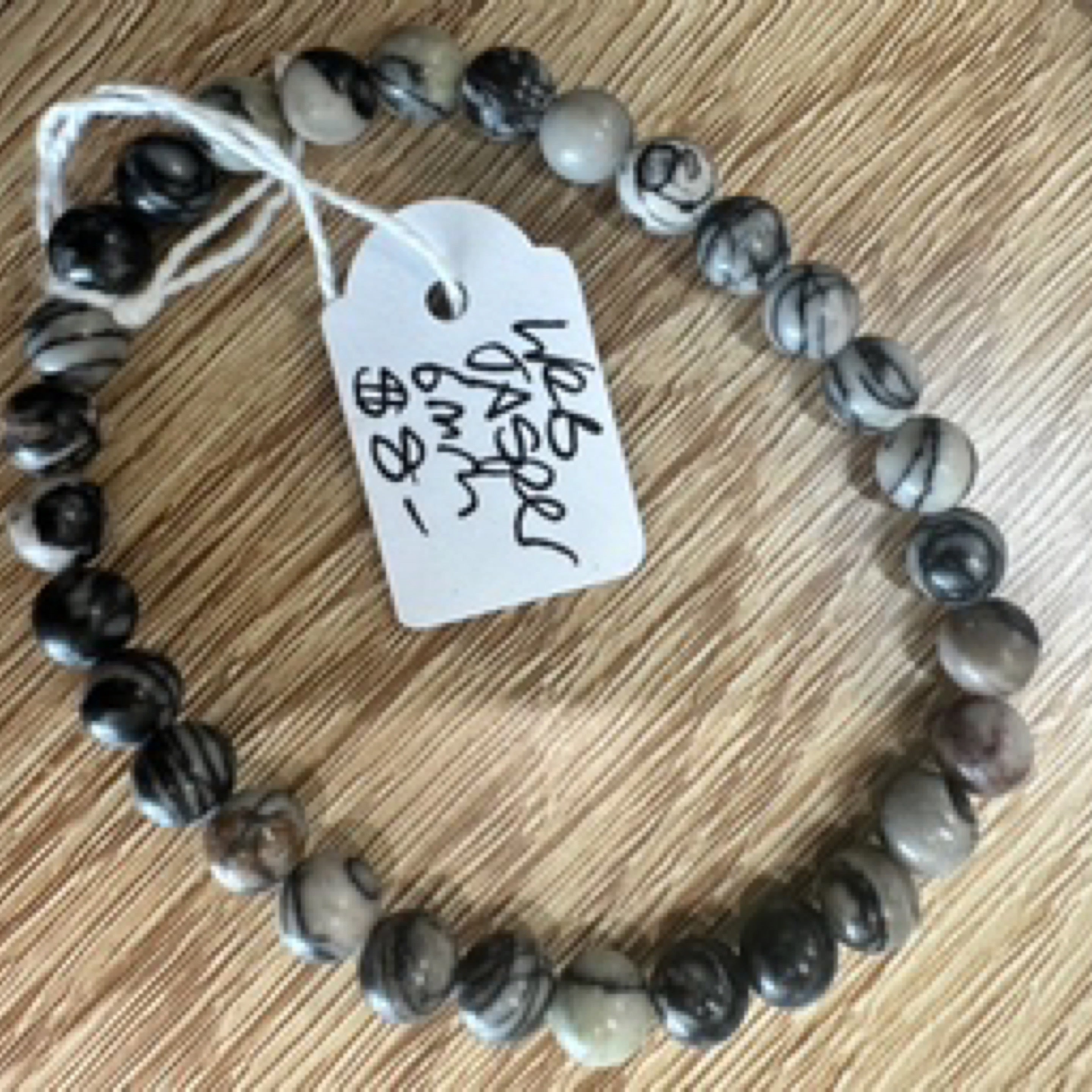 Web Jasper Bead Bracelet 6mm
