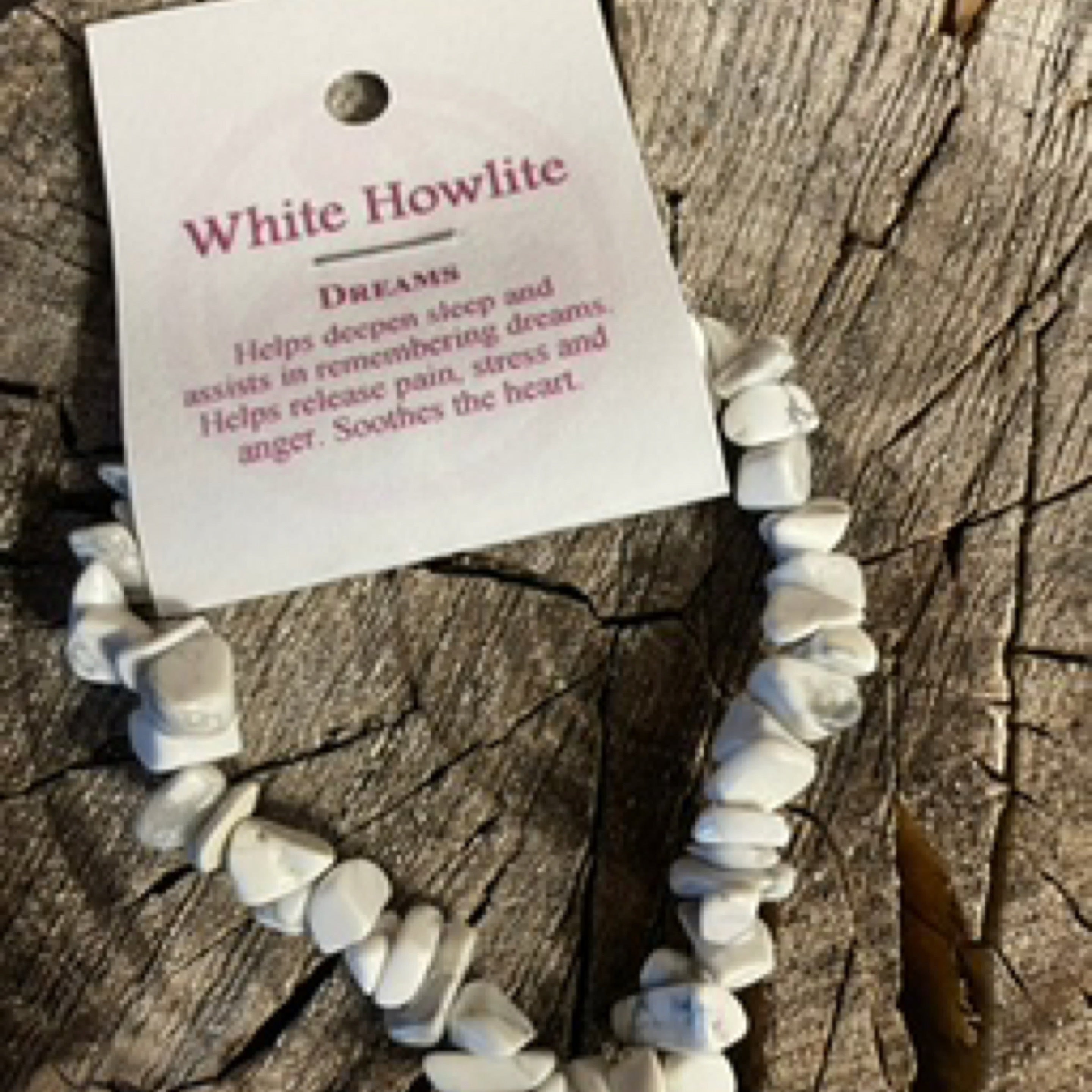 White Howlite - Dreams - Crystal Chip Bracelet