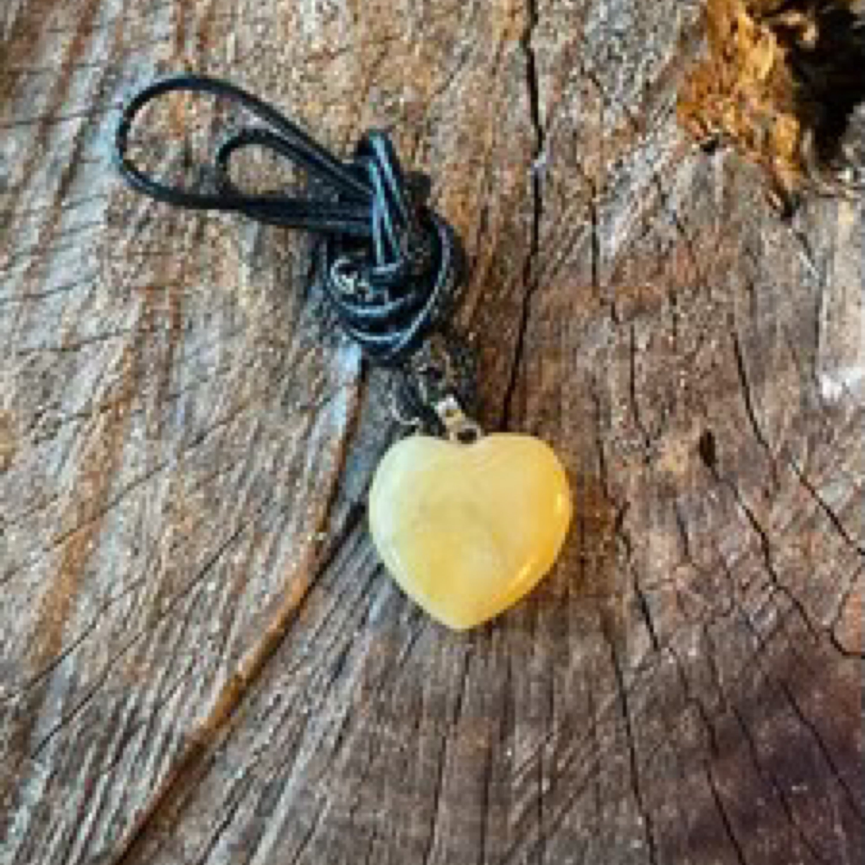 YELLOW JASPER - GEMSTONE HEART PENDANT
