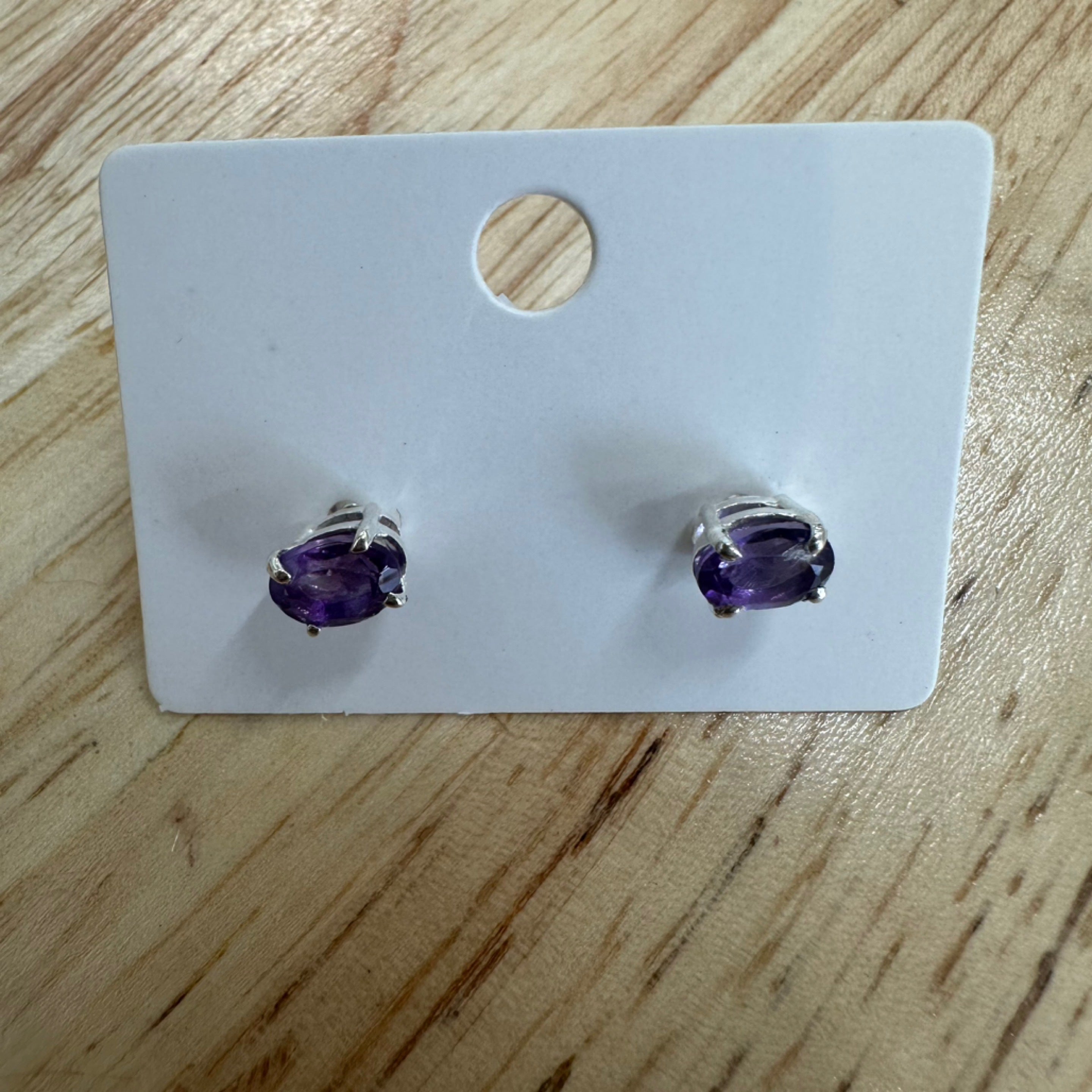Amethyst Stud Earrings