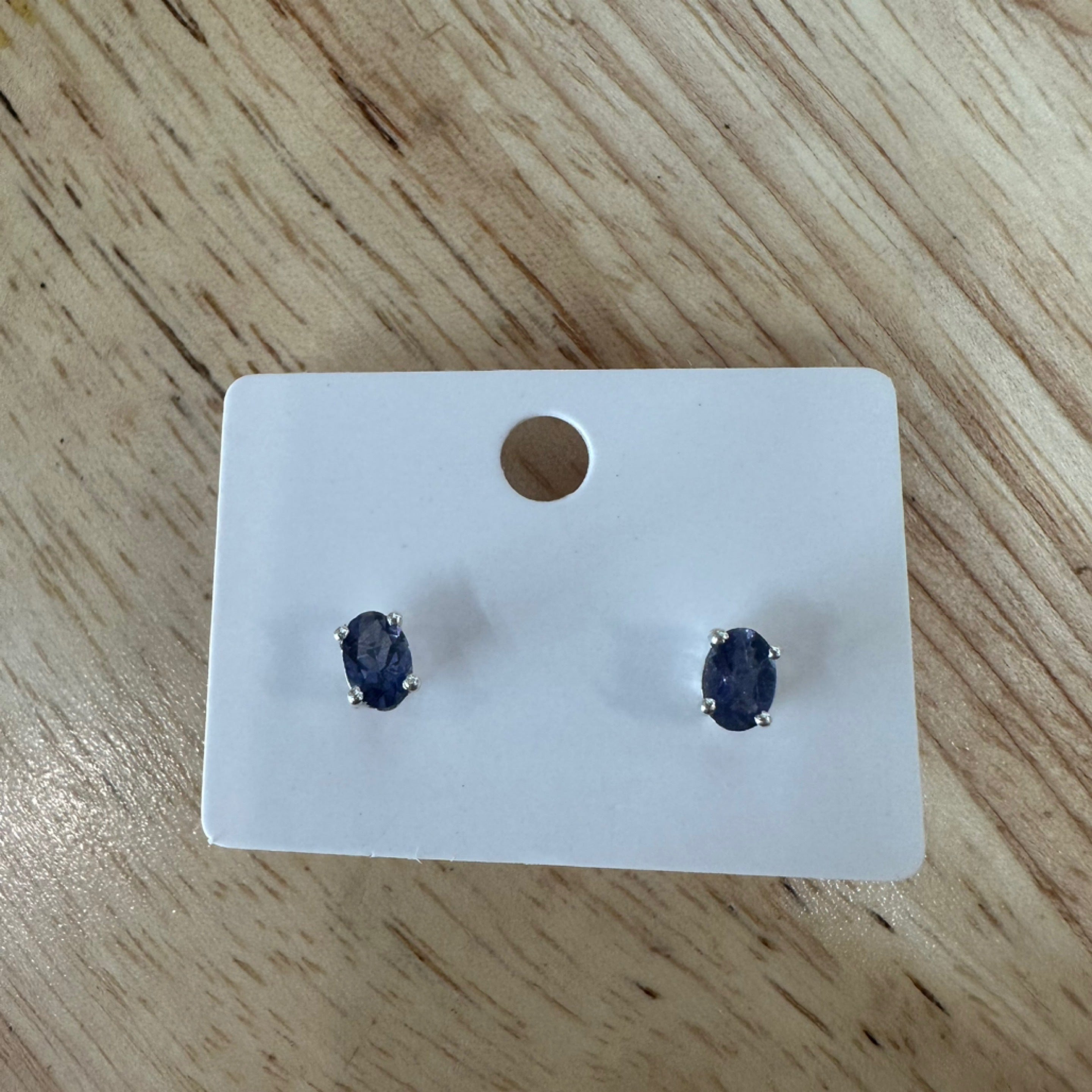 Iolite Stud Earrings
