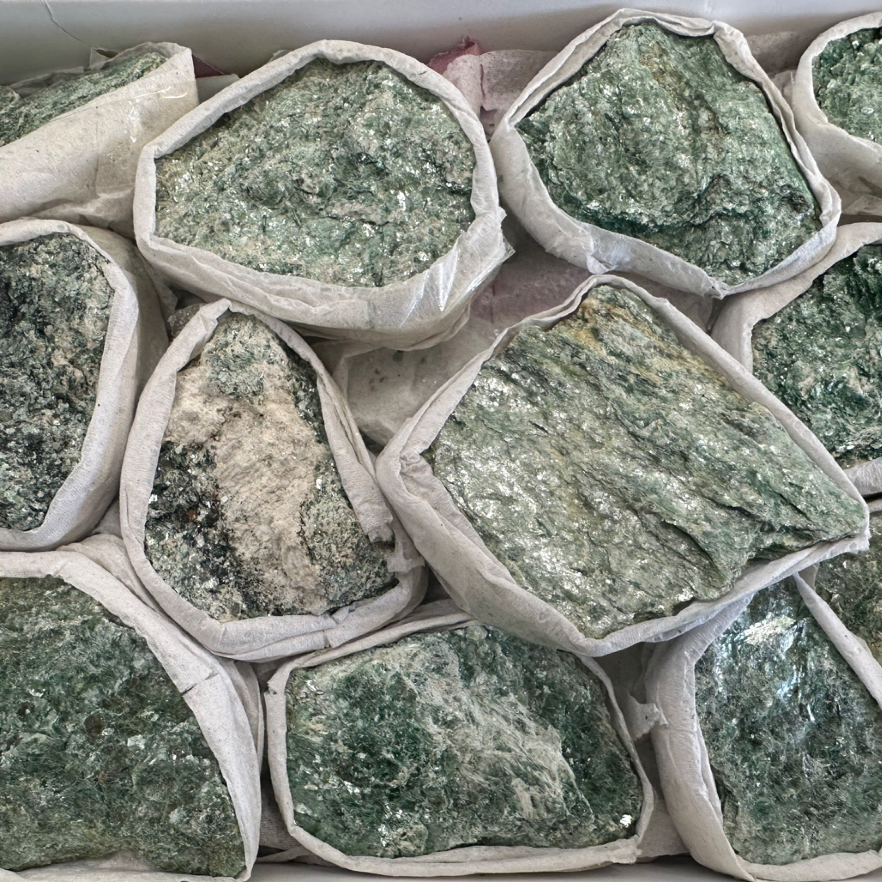 Fuchsite Glittery Green Mica Natural Pieces