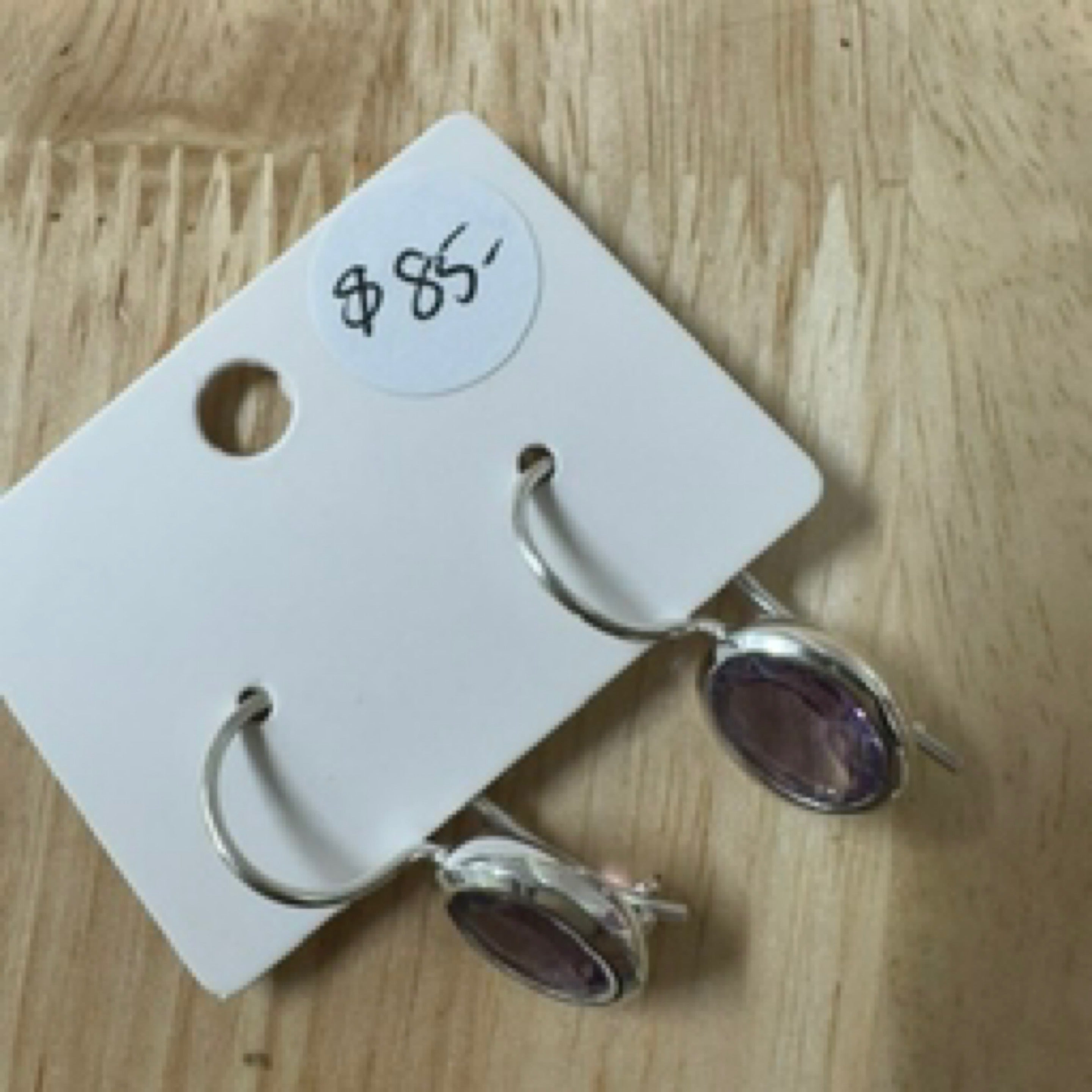 Amethyst Latchback Sterling Silver Earrings - Quality Gemstone Jewellery