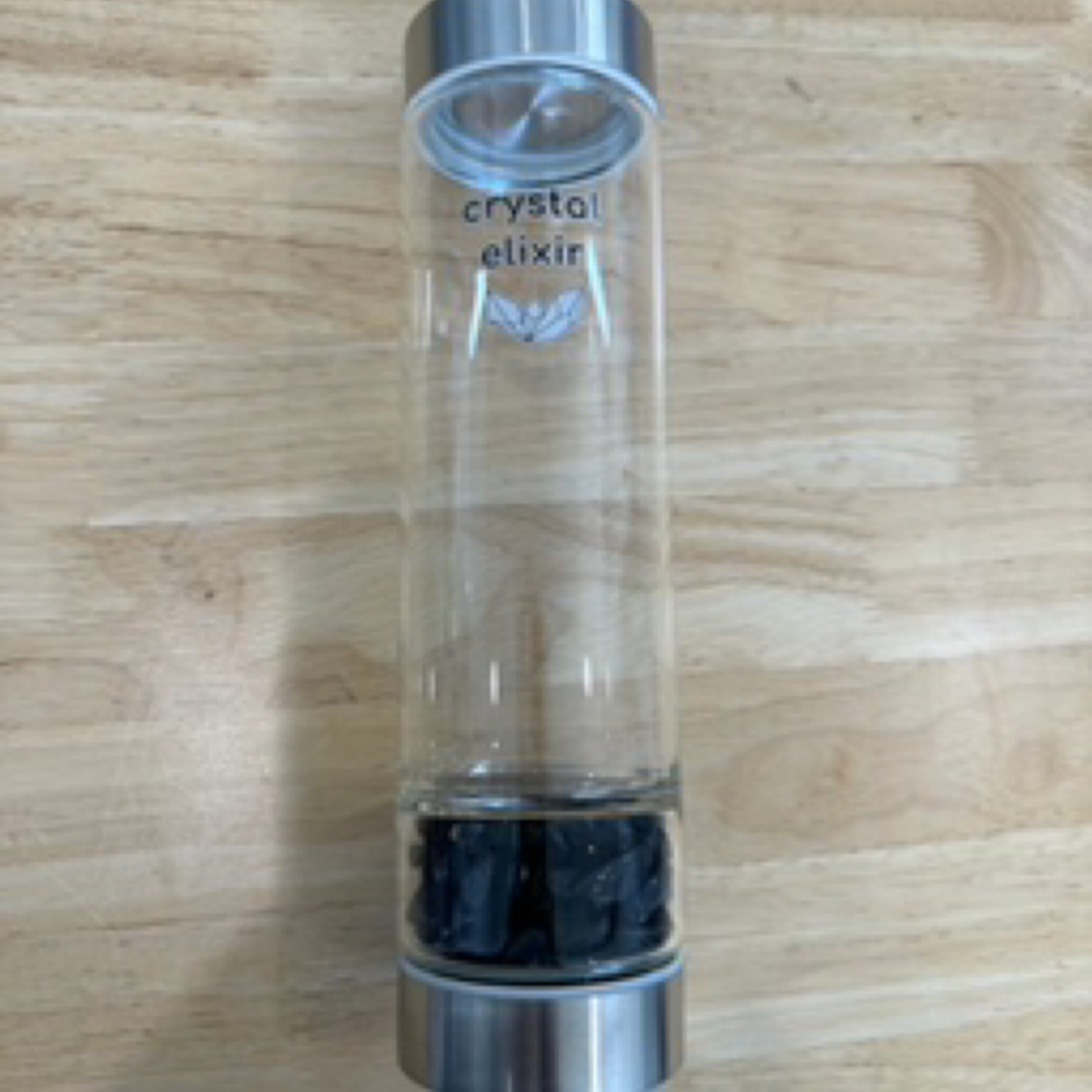 Black Obsidian Crystal Elixir Water Bottle