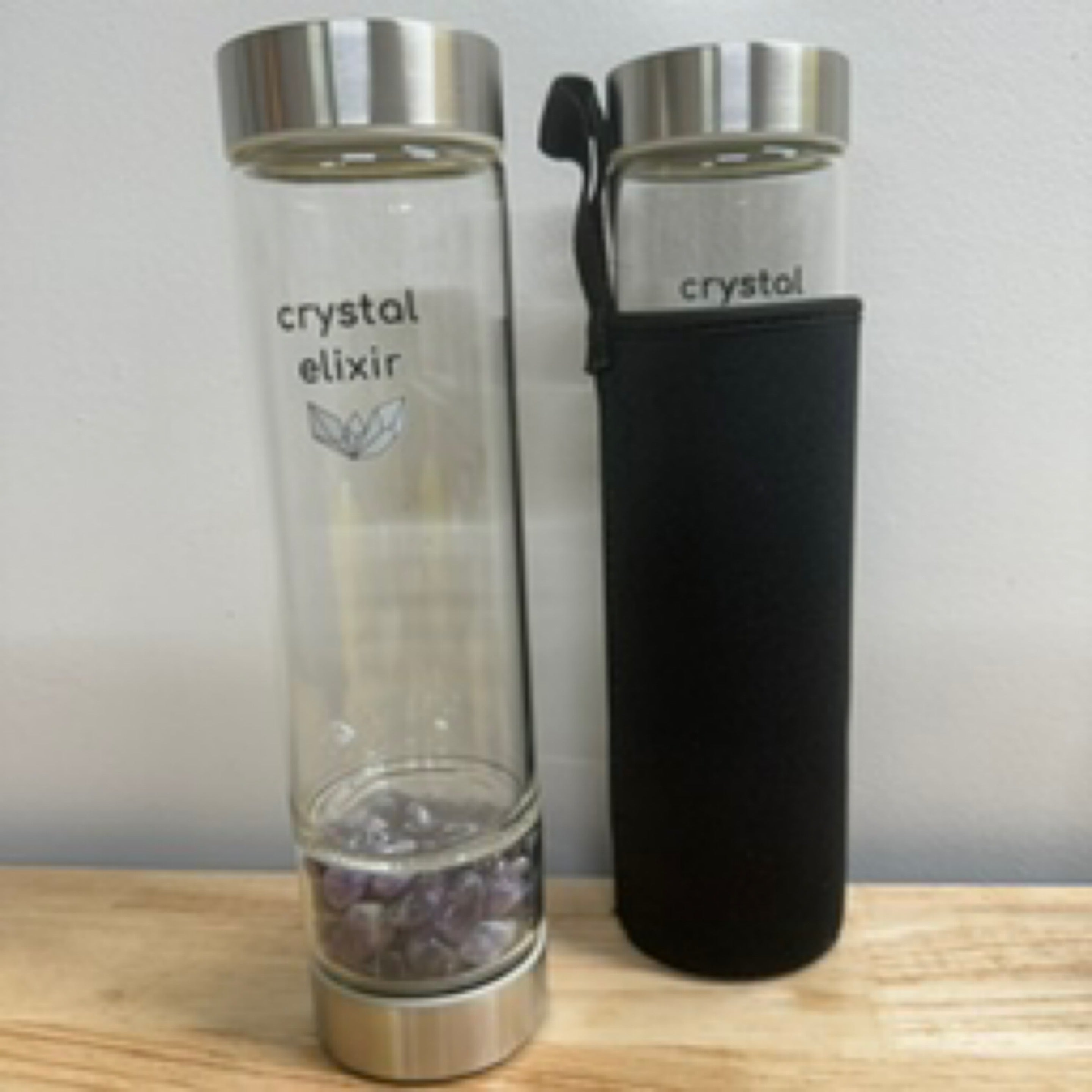 Amethyst Crystal Elixir Water Bottle