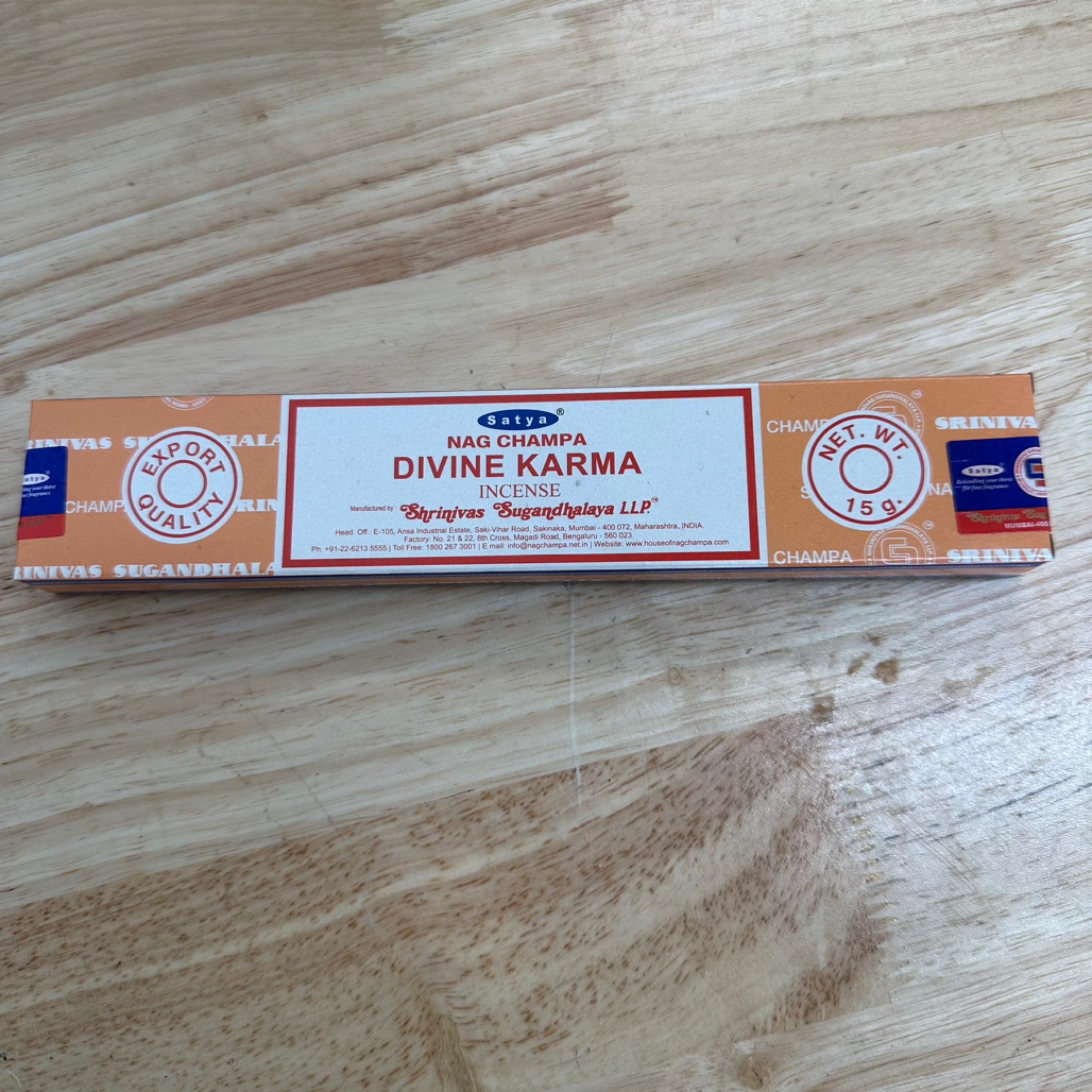 Divine Karma Incense Sticks Satya 15g