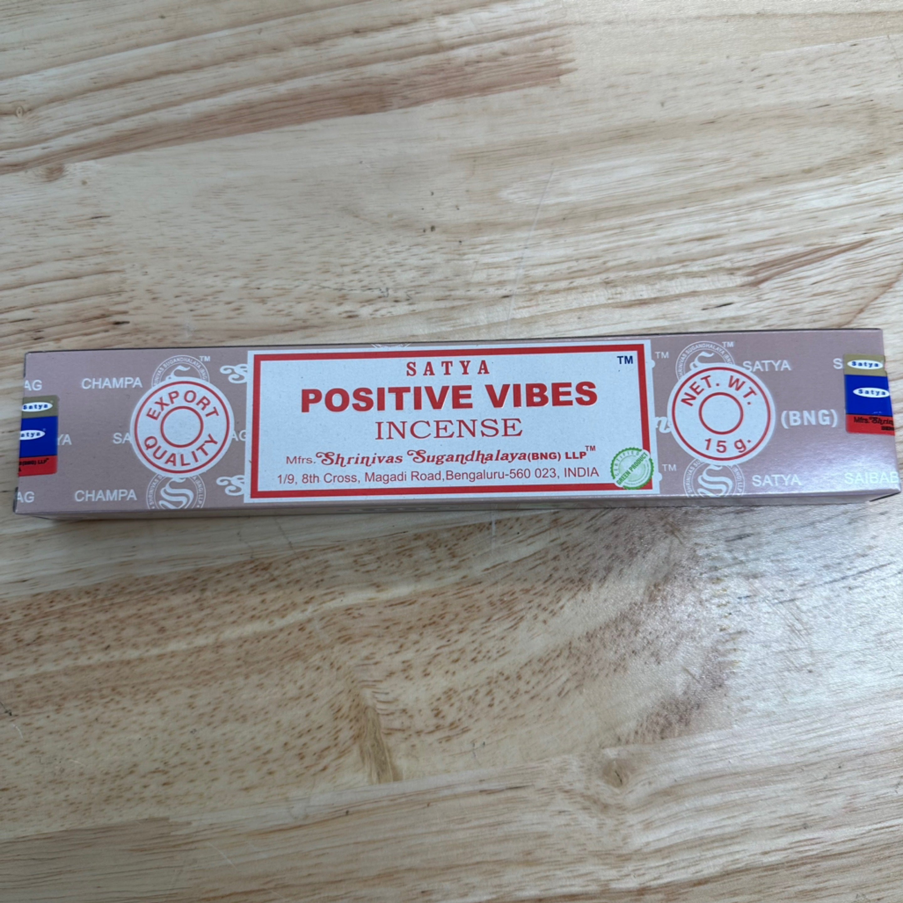 Positive Vibes Incense Sticks Satya 15g