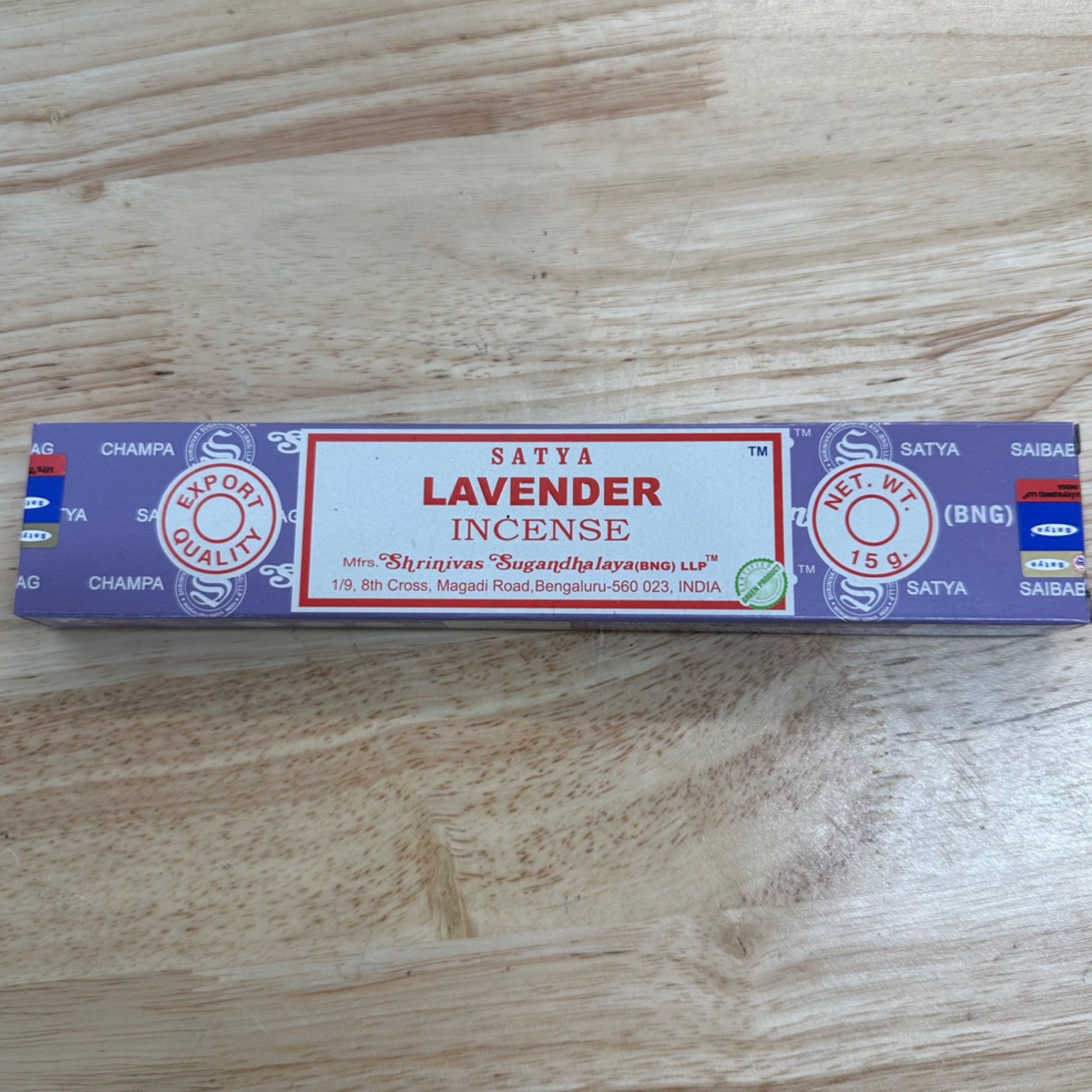 Lavender Incense Sticks Satya 15g