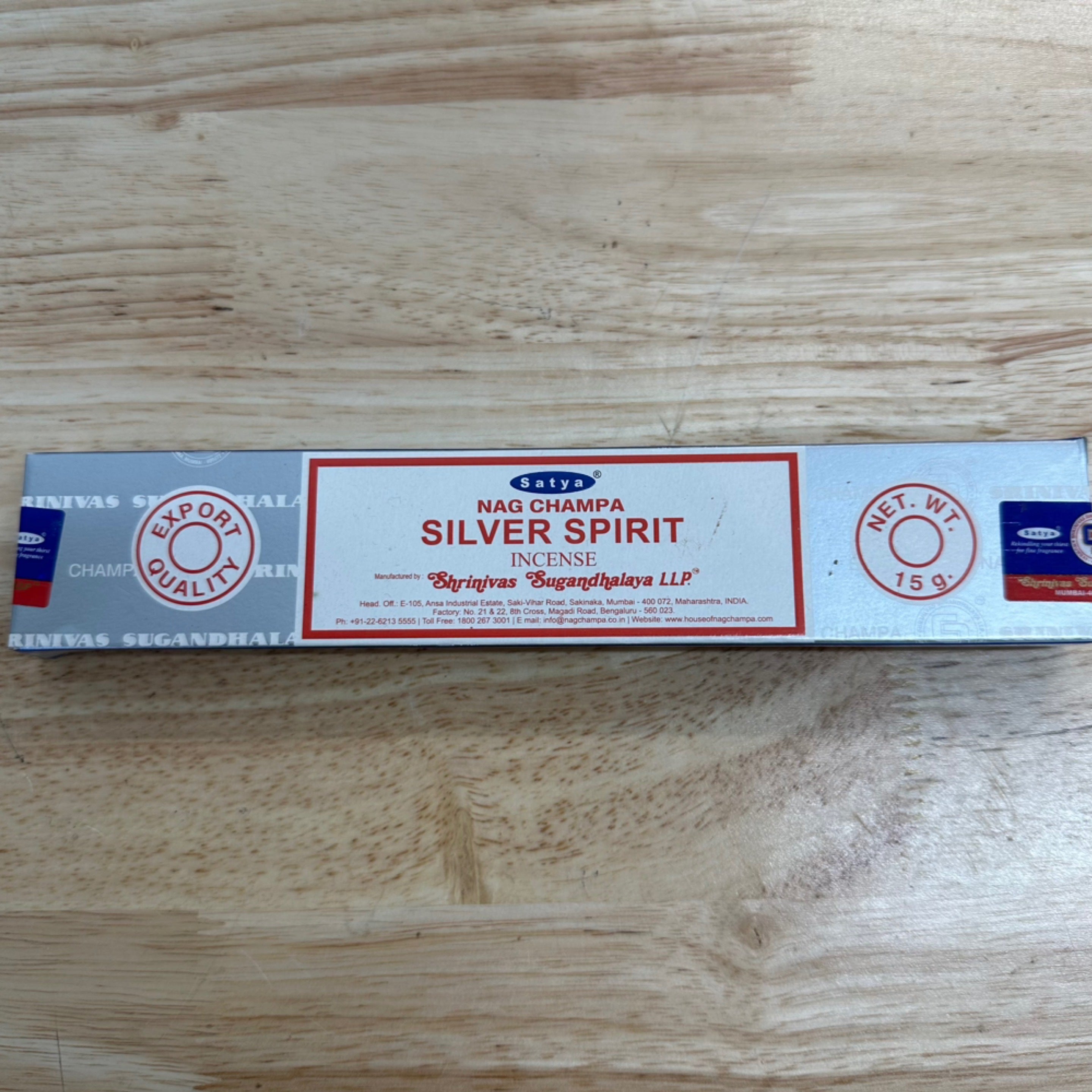 Silver Spirit Incense Sticks Satya 15g