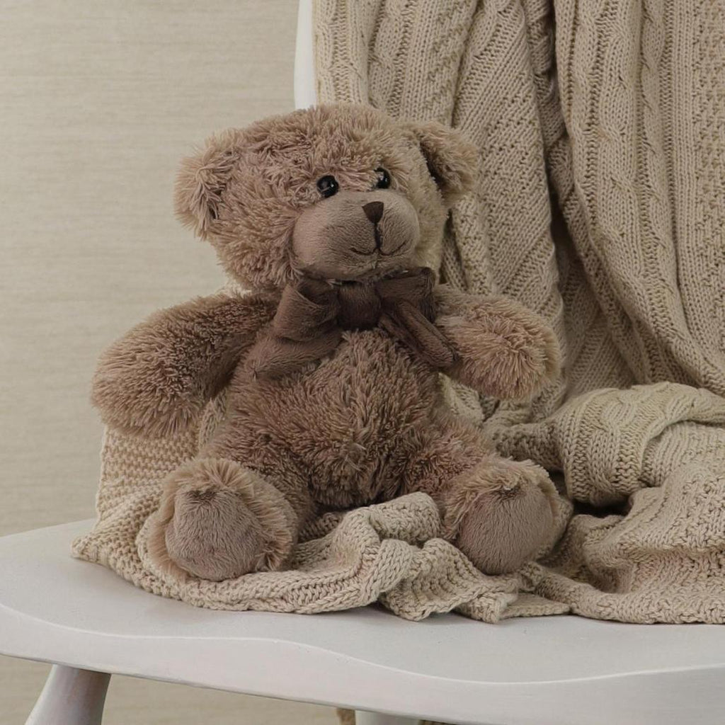 Brown Or Cream Teddy Bear Brown Bow 17CM Sitting