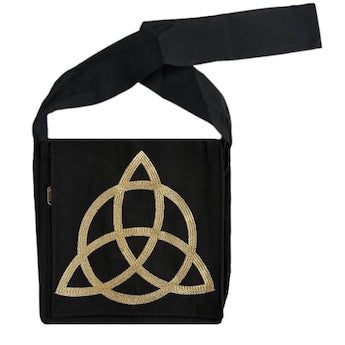 Celtic Triquetra Knot Symbol Silver Flap Bag