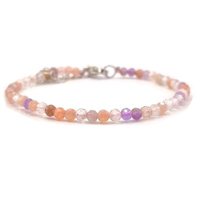 Super Seven 3mm Faceted Bracelet with clasp