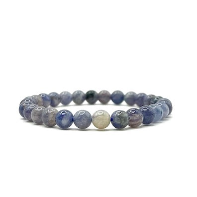 Iolite Crystal Bead Bracelet 6mm