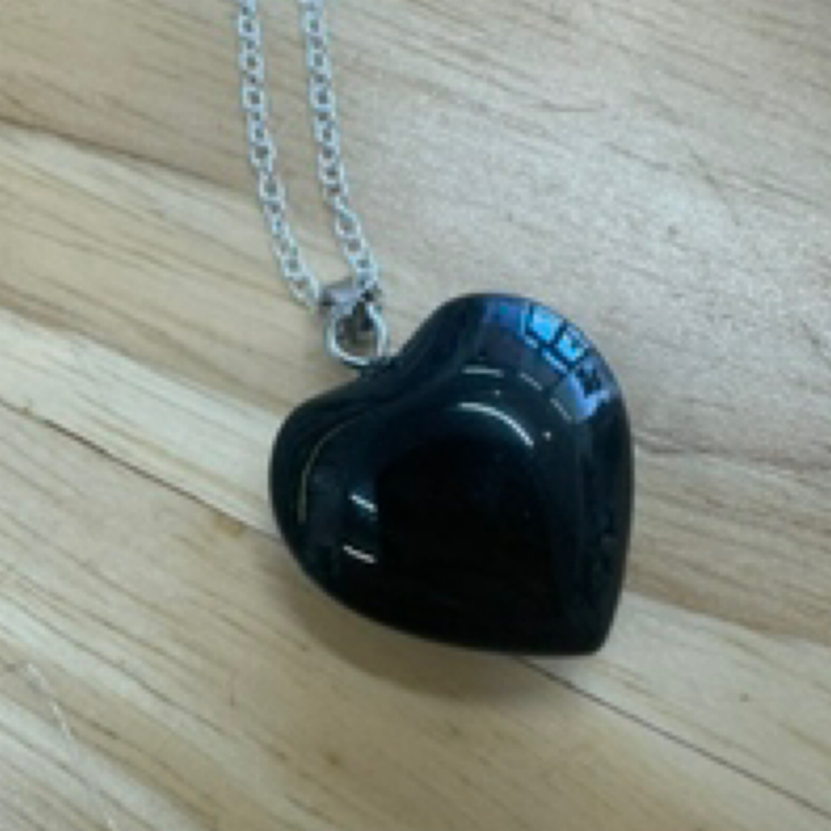 Black Obsidian Heart Pendant