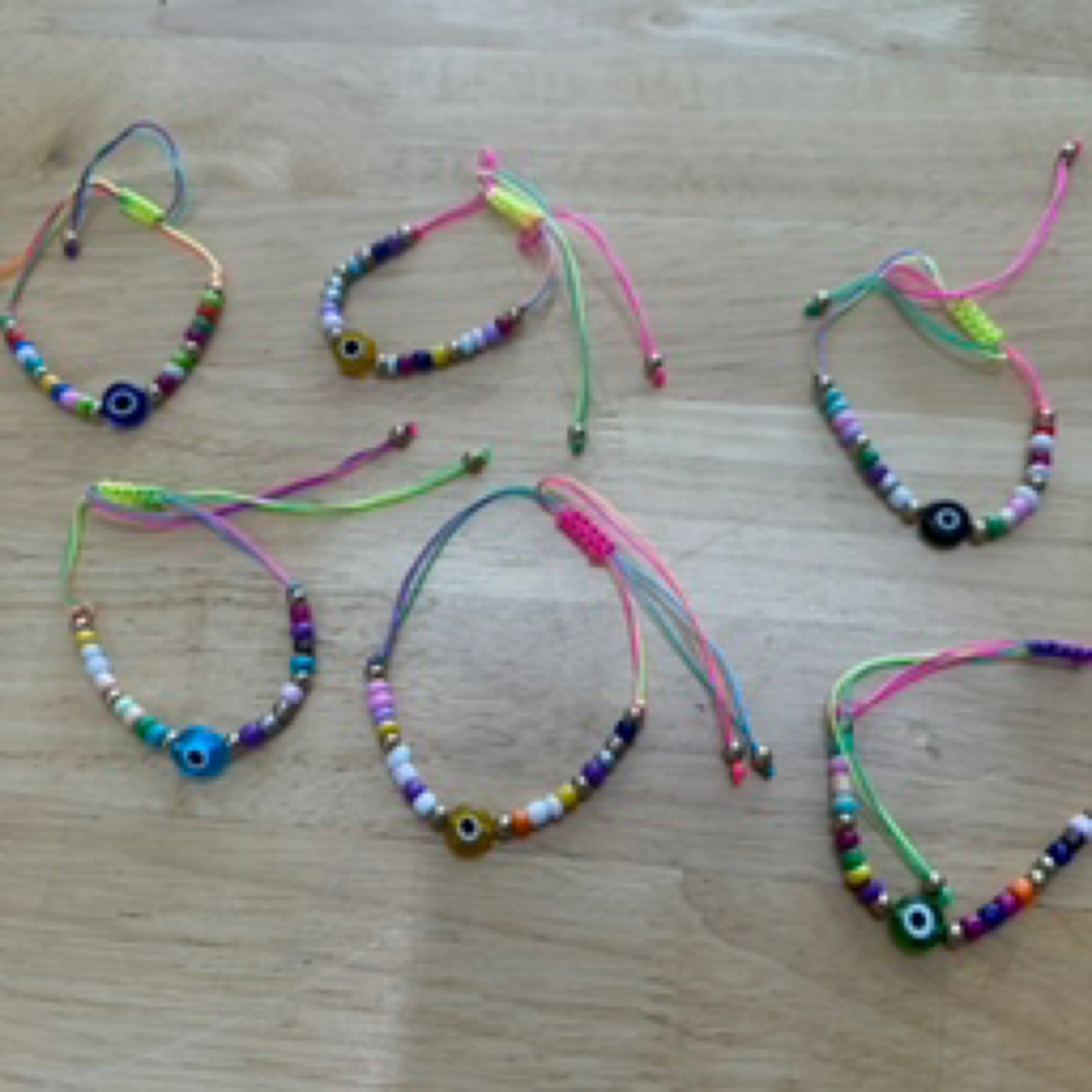 Blue Eye / Evil Eye of Protection Coloured Cord Bracelet