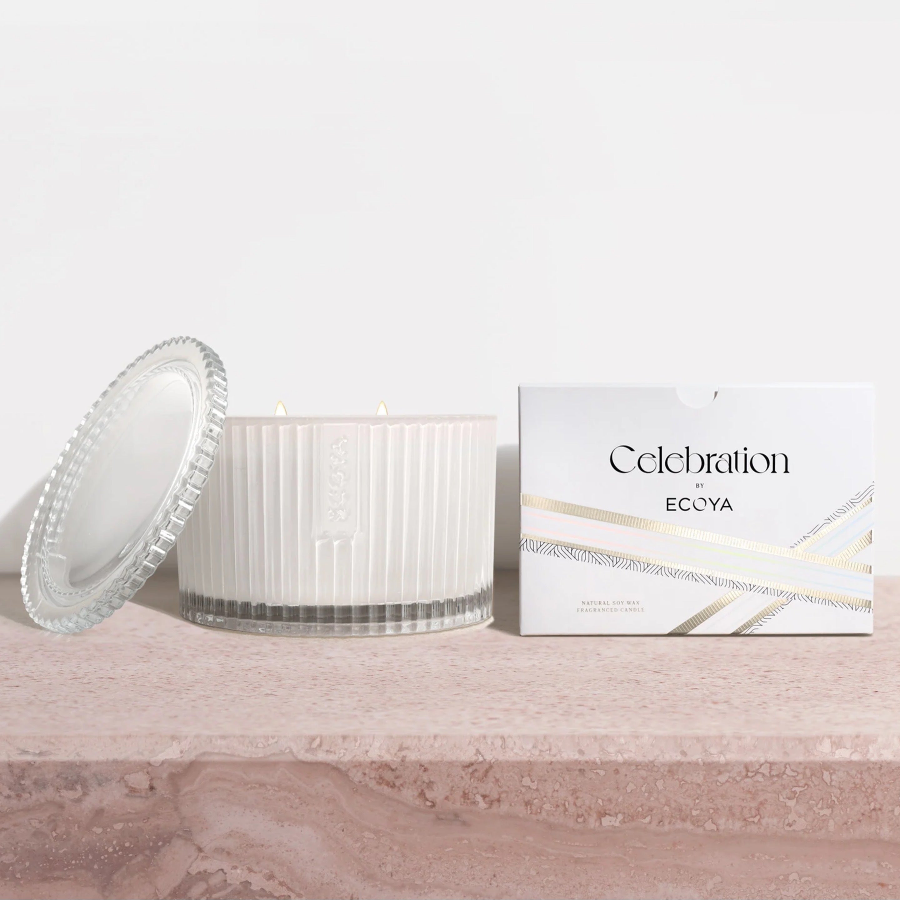 White Musk & Warm Vanilla Grand Celebration Candle - Ecoya - 900g