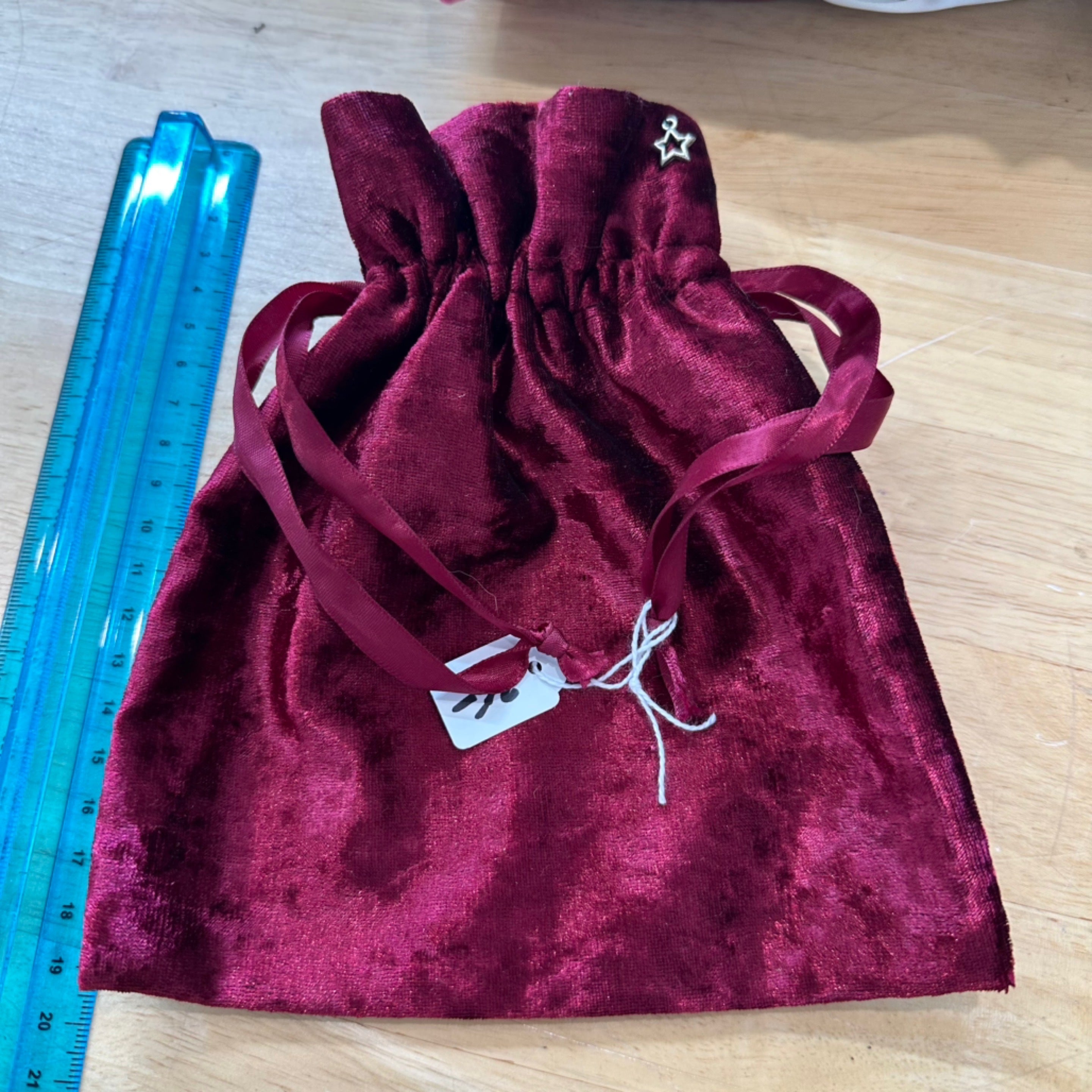 Burgundy Wide Tarot & Oracle Deck Bag Handmade With Soul