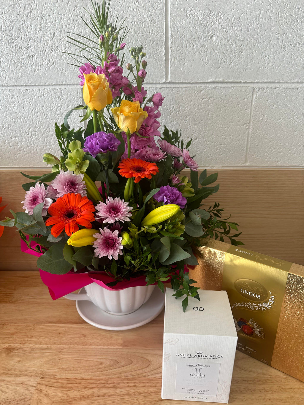 Teacup Planter Arrangement - Bright As We Can!