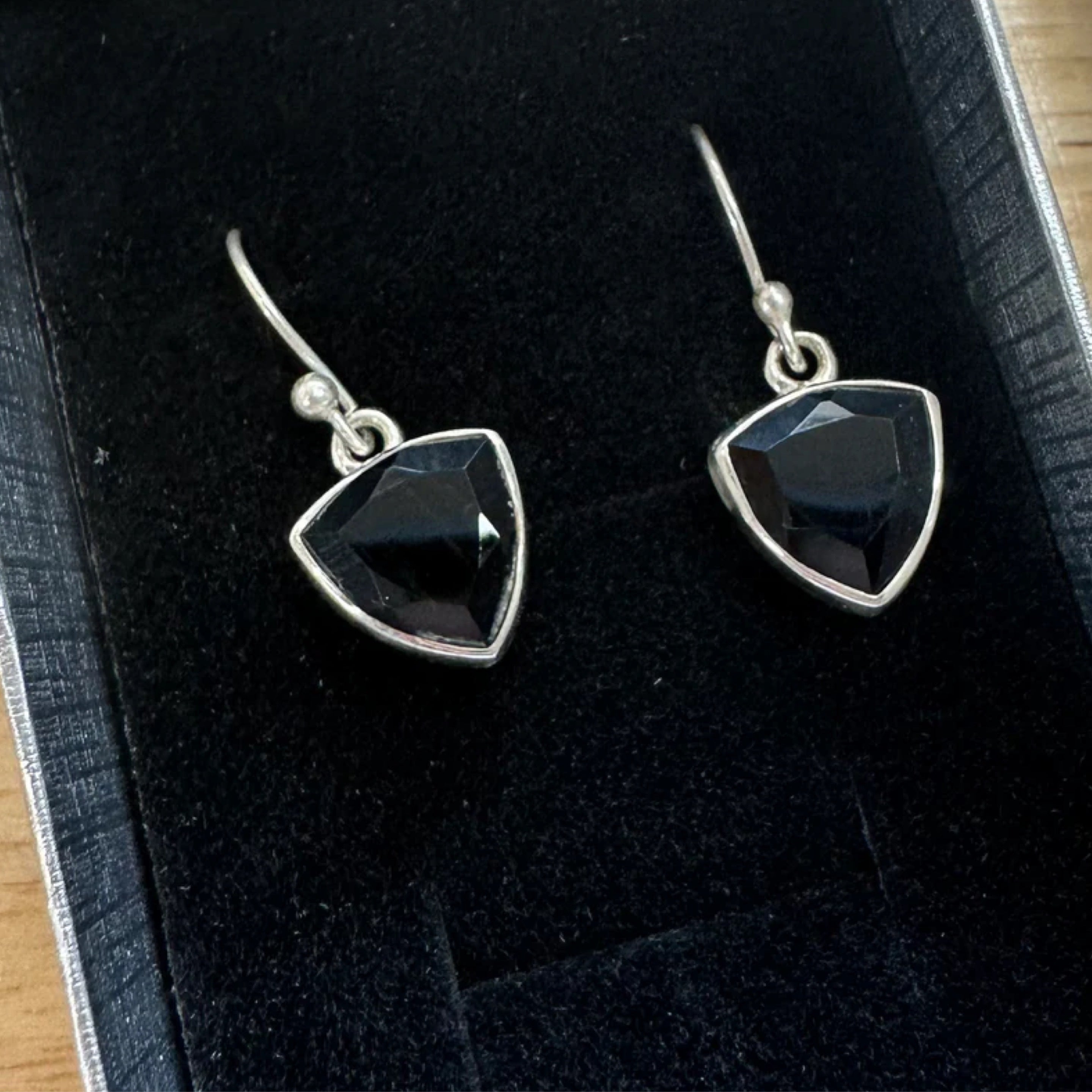 Black Onyx Sterling Silver Earrings Quality Gemstone Jewellery